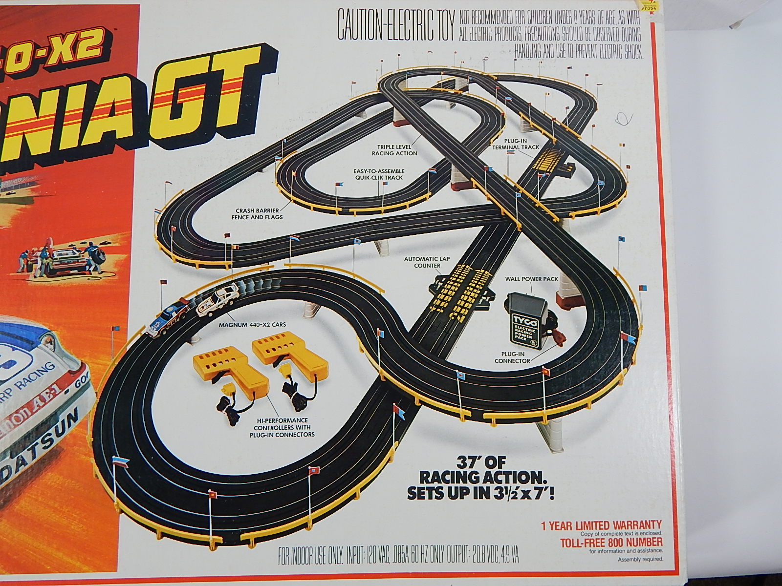 Tyco Magnum 440-X2 California GT Electric Race Car Set in Box