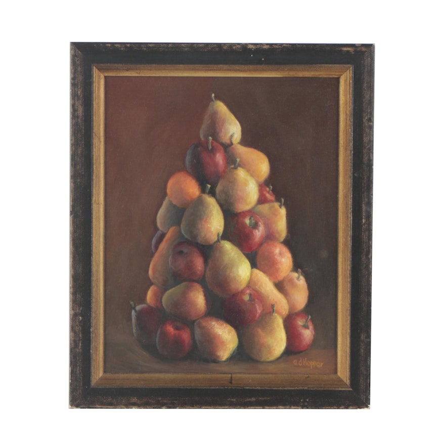 Anne de laTour Hopper Oil Painting "Topiary of Fruit"