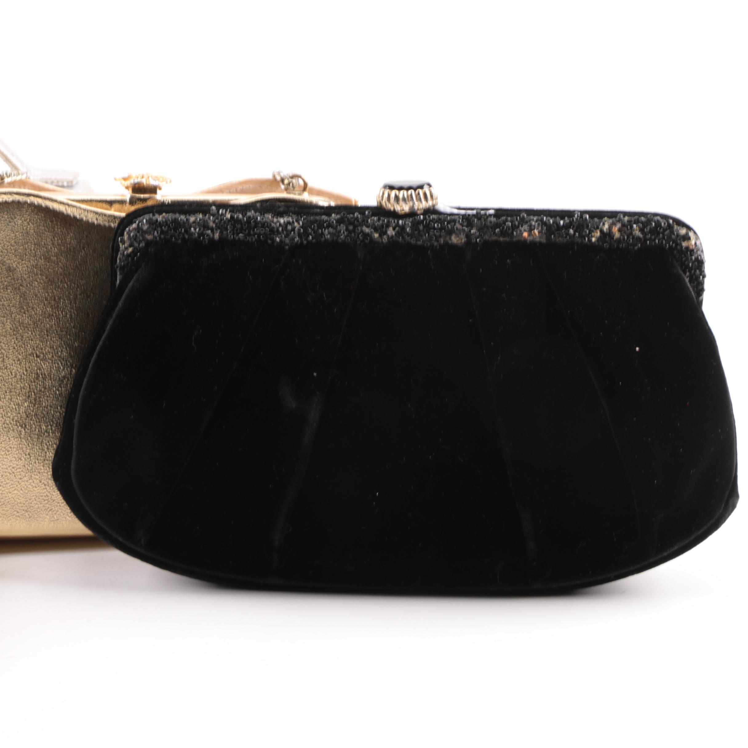 Vintage Evening Bags Including Evans, Gold, Silver, Rhinestones