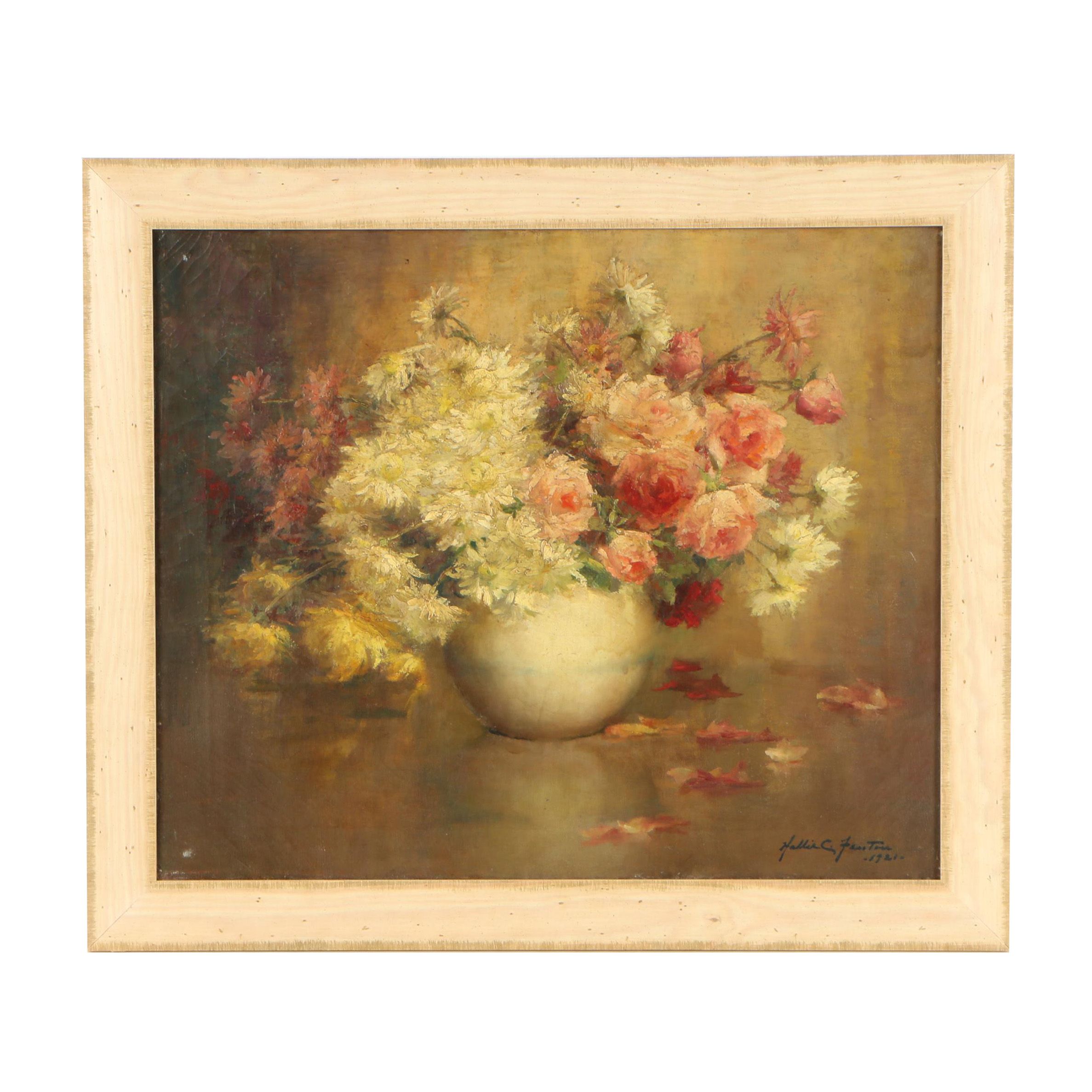 Hallie Champlin Fenton Oil Painting "Flowers"