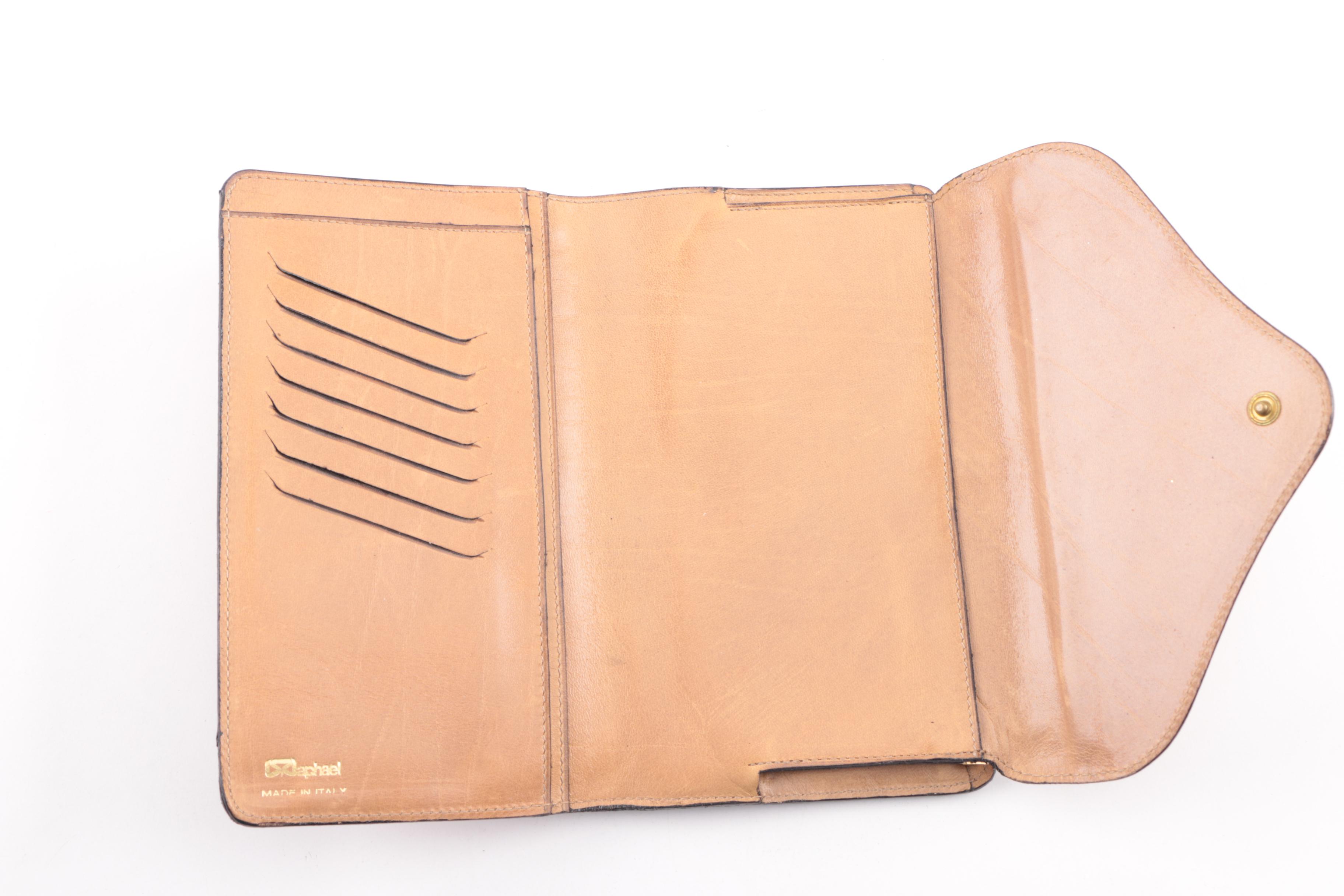 Vintage Accessories, Cards, Flask Including Alligator, Gilded Florentine Leather