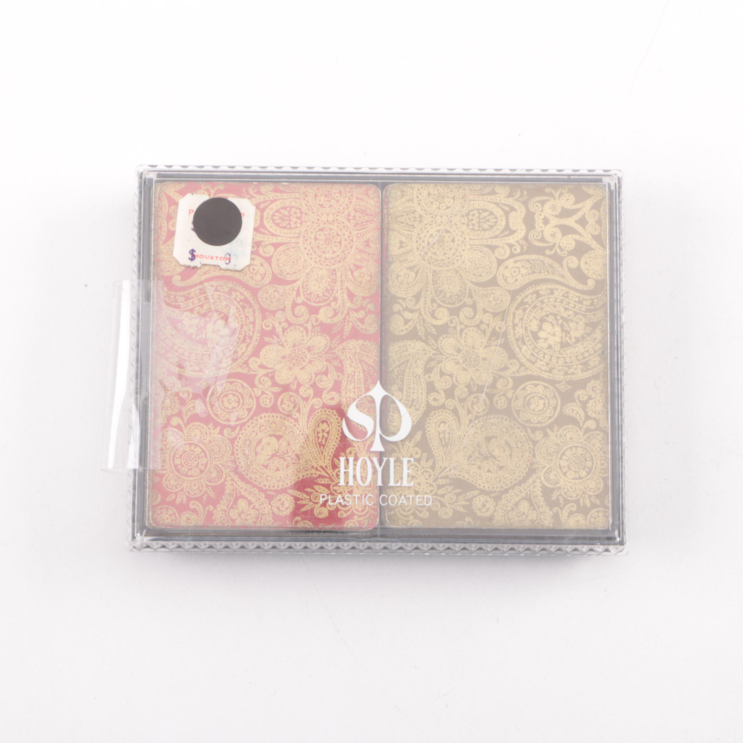 Vintage Accessories, Cards, Flask Including Alligator, Gilded Florentine Leather