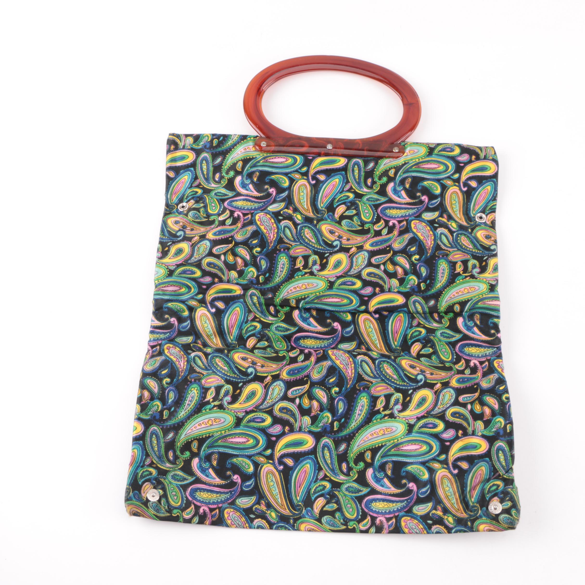 1960s Lady's Pride Lucite Handle Tote Bags with Other