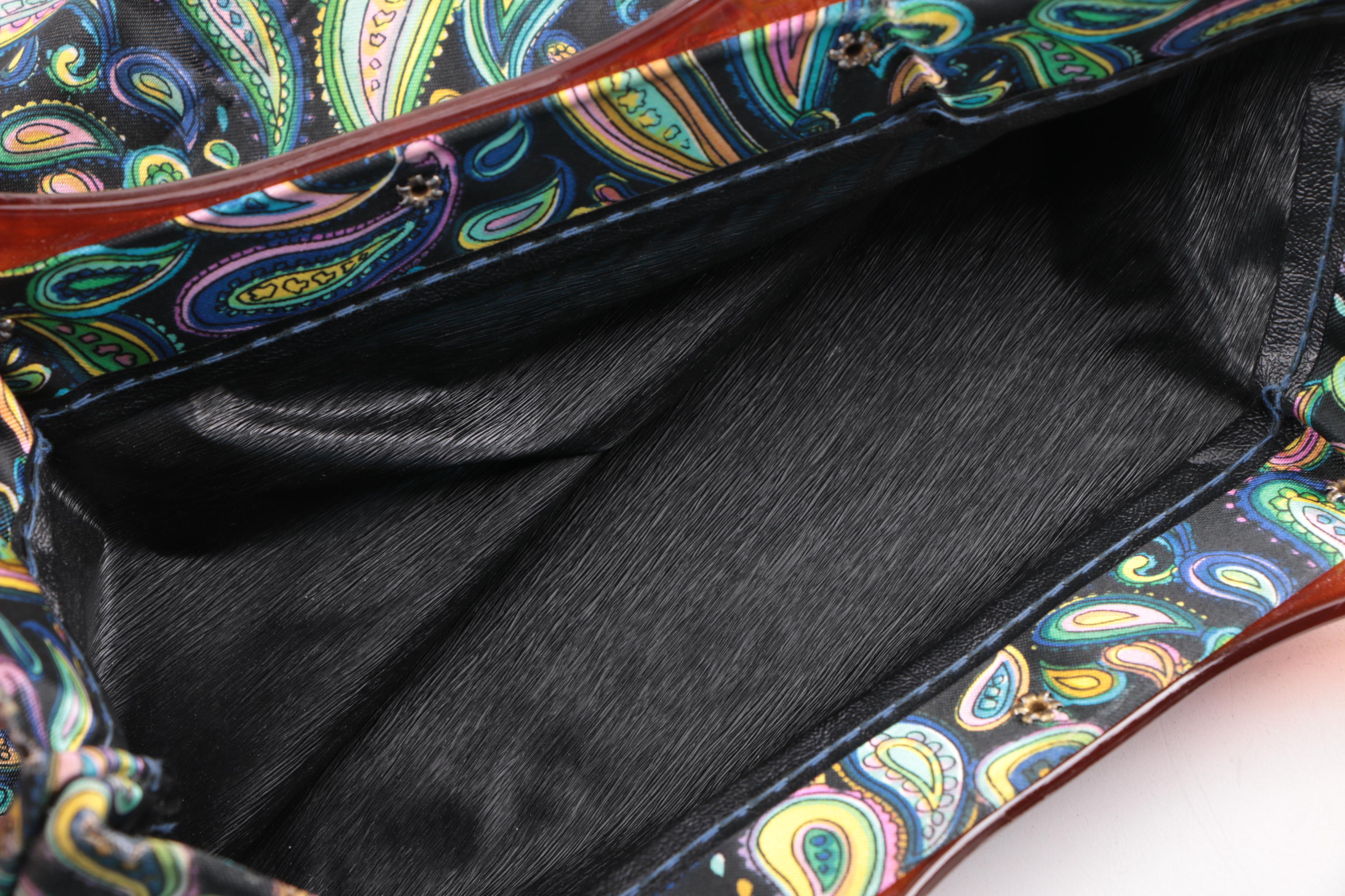 1960s Lady's Pride Lucite Handle Tote Bags with Other