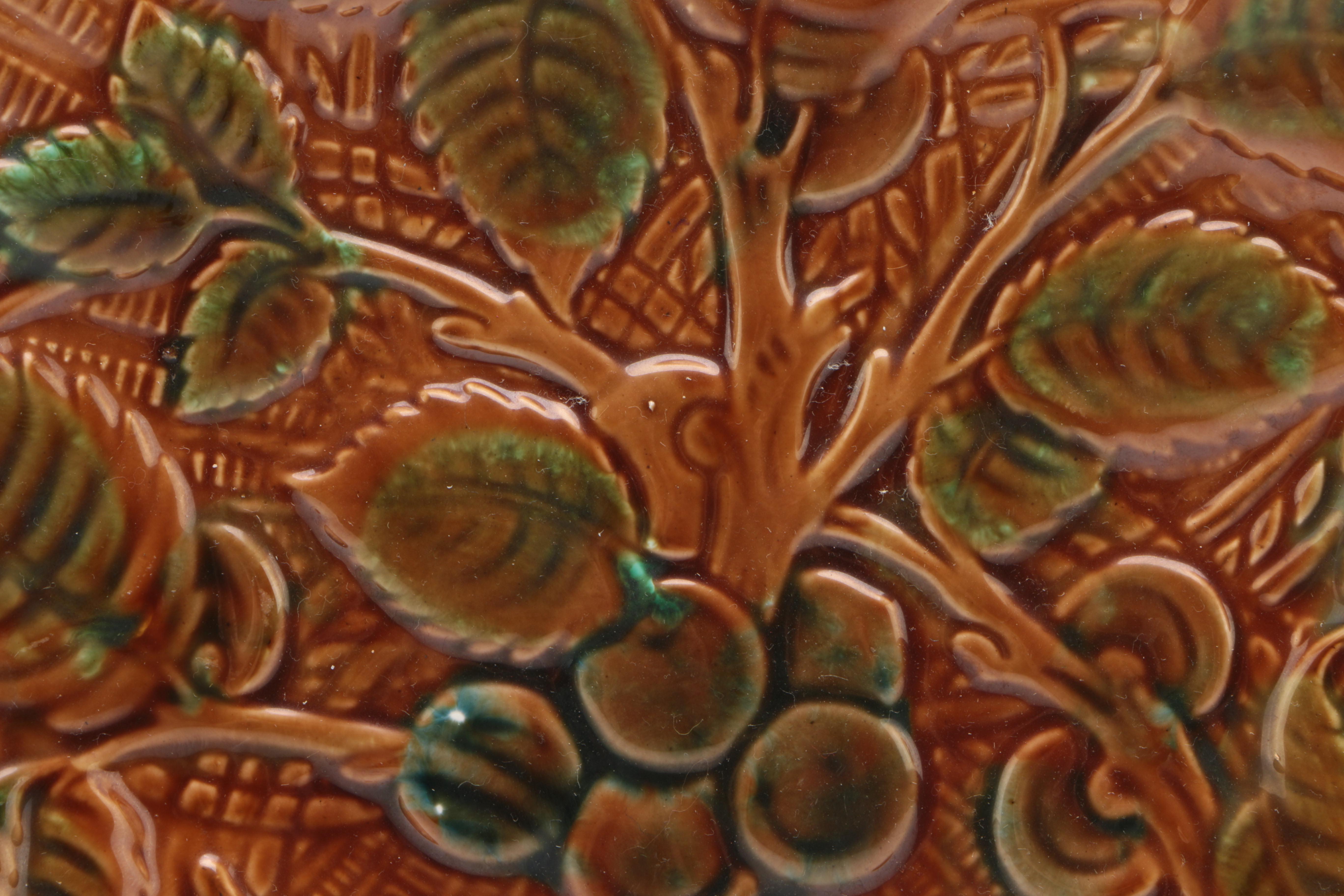 German Glazed Earthenware Berry Motif Plates