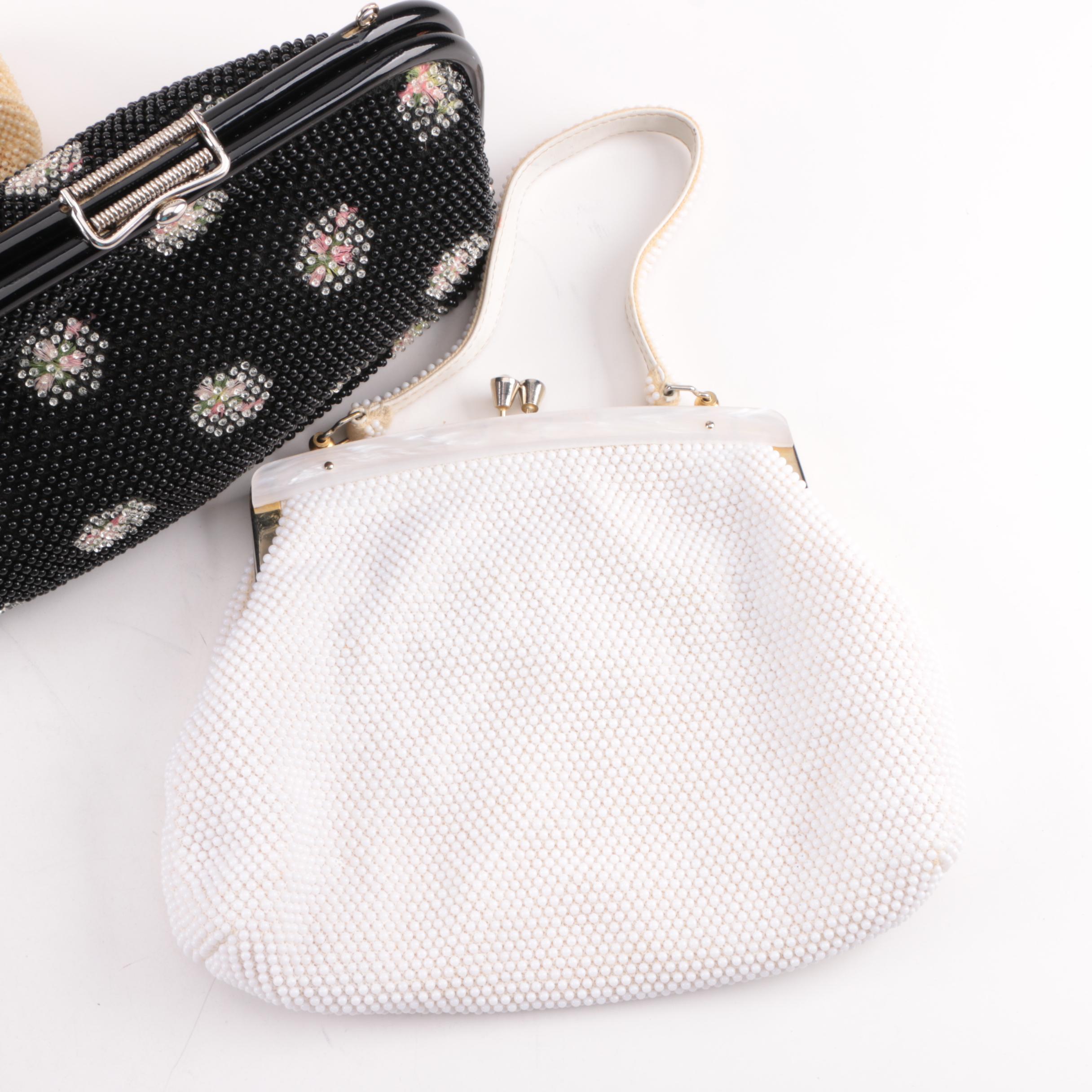 Collection of 1960s Cordé Beaded Lumured and Other Handbags Including Floral