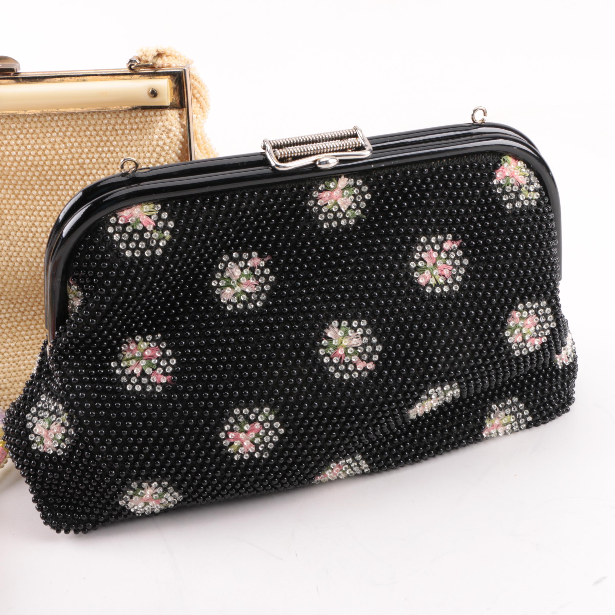 Collection of 1960s Cordé Beaded Lumured and Other Handbags Including Floral