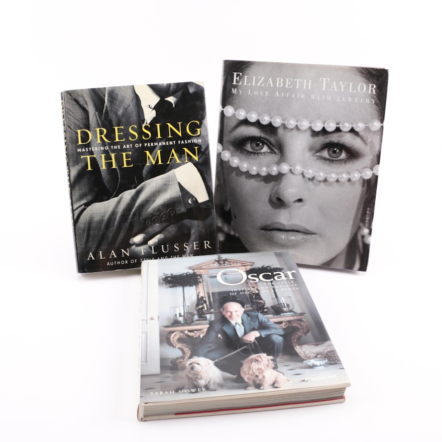 Fashion Books including Elizabeth Taylor and Oscar de la Renta