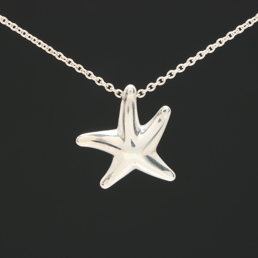 Elsa Peretti for Tiffany & Co. Sterling Silver Starfish Pendant Necklace