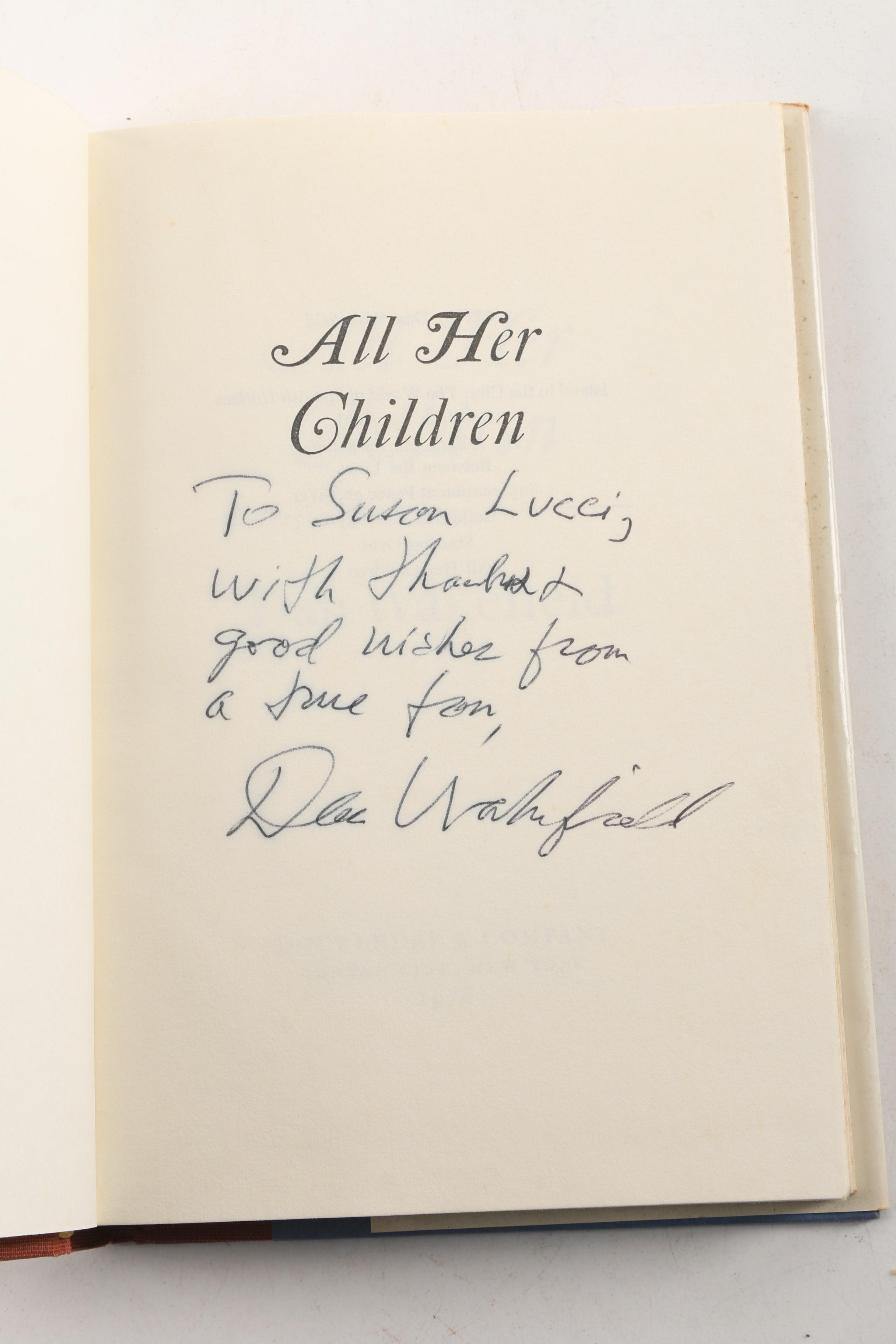 Inscribed "All Her Children" by Dan Wakefield to Susan Lucci & More Acting Books