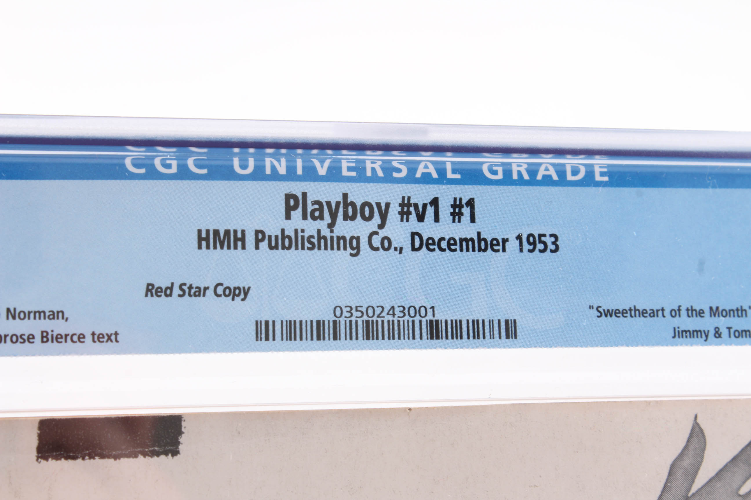 Rare 1953 Red Star "Playboy" V1 #1 CGC 5.5 Graded Magazine
