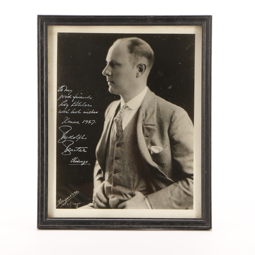 Antique Autographed Portrait of Rudolph Reuter