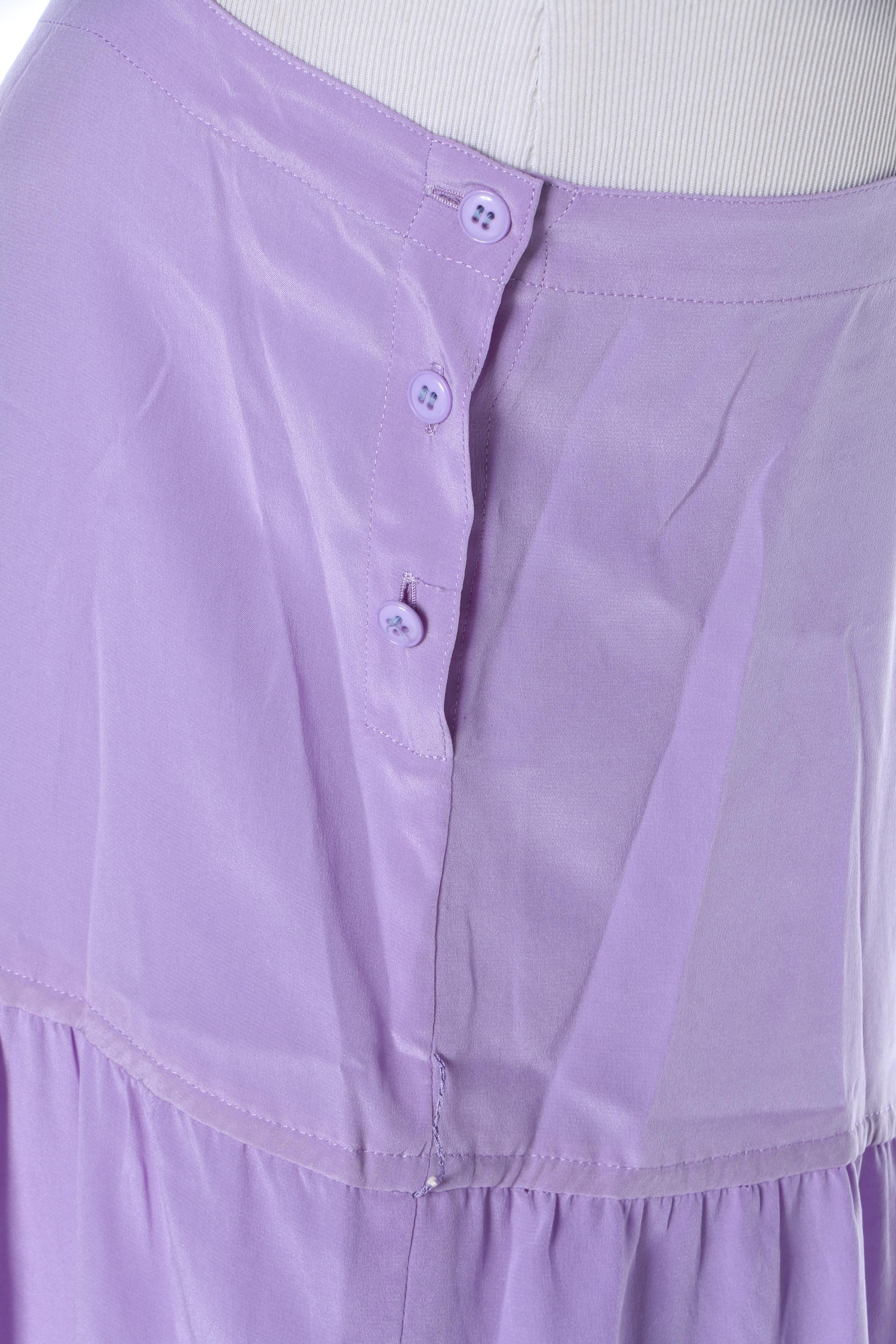 1970s Diane von Furstenberg Silk Dress with Purple India Inspired Dress