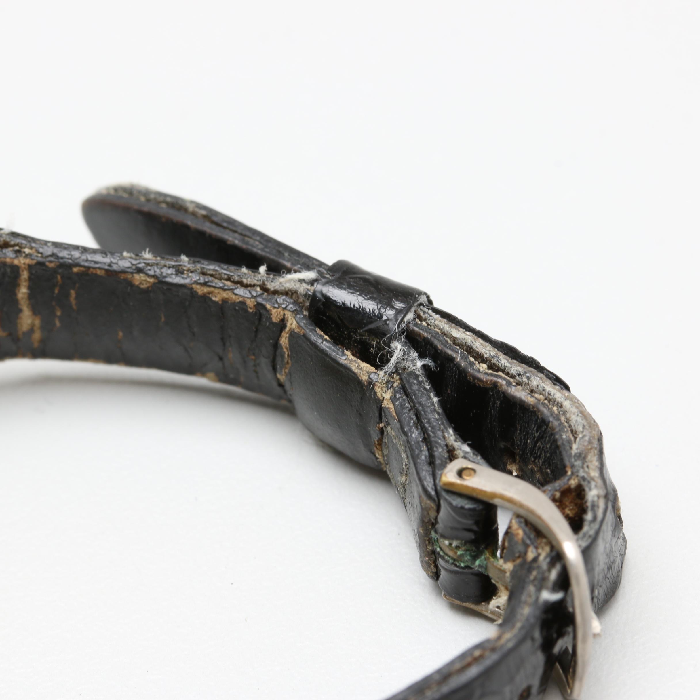 Circa 1928 Longines Gold Filled and Leather Watch