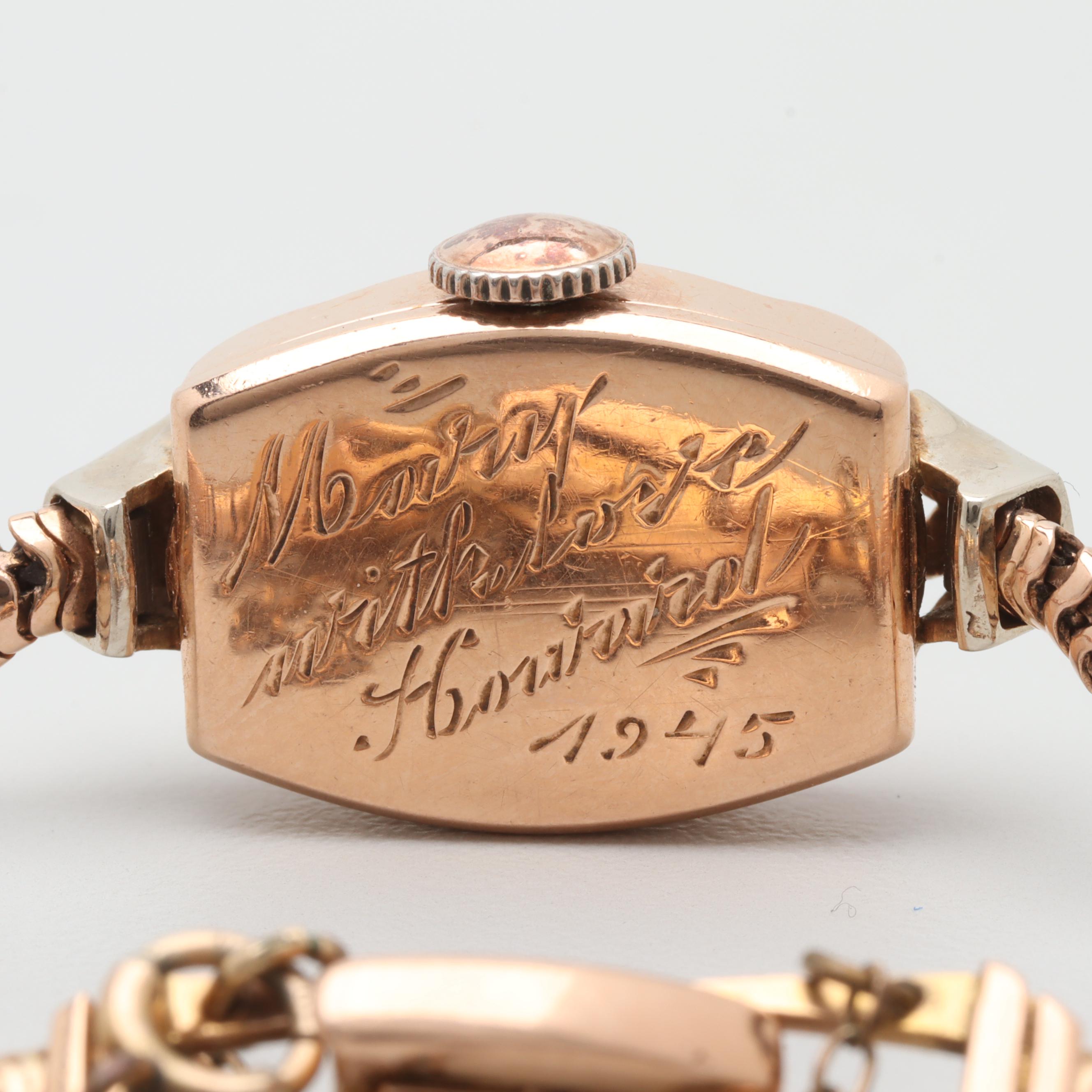 Rensie 14K Rose Gold Diamond Analog Watch