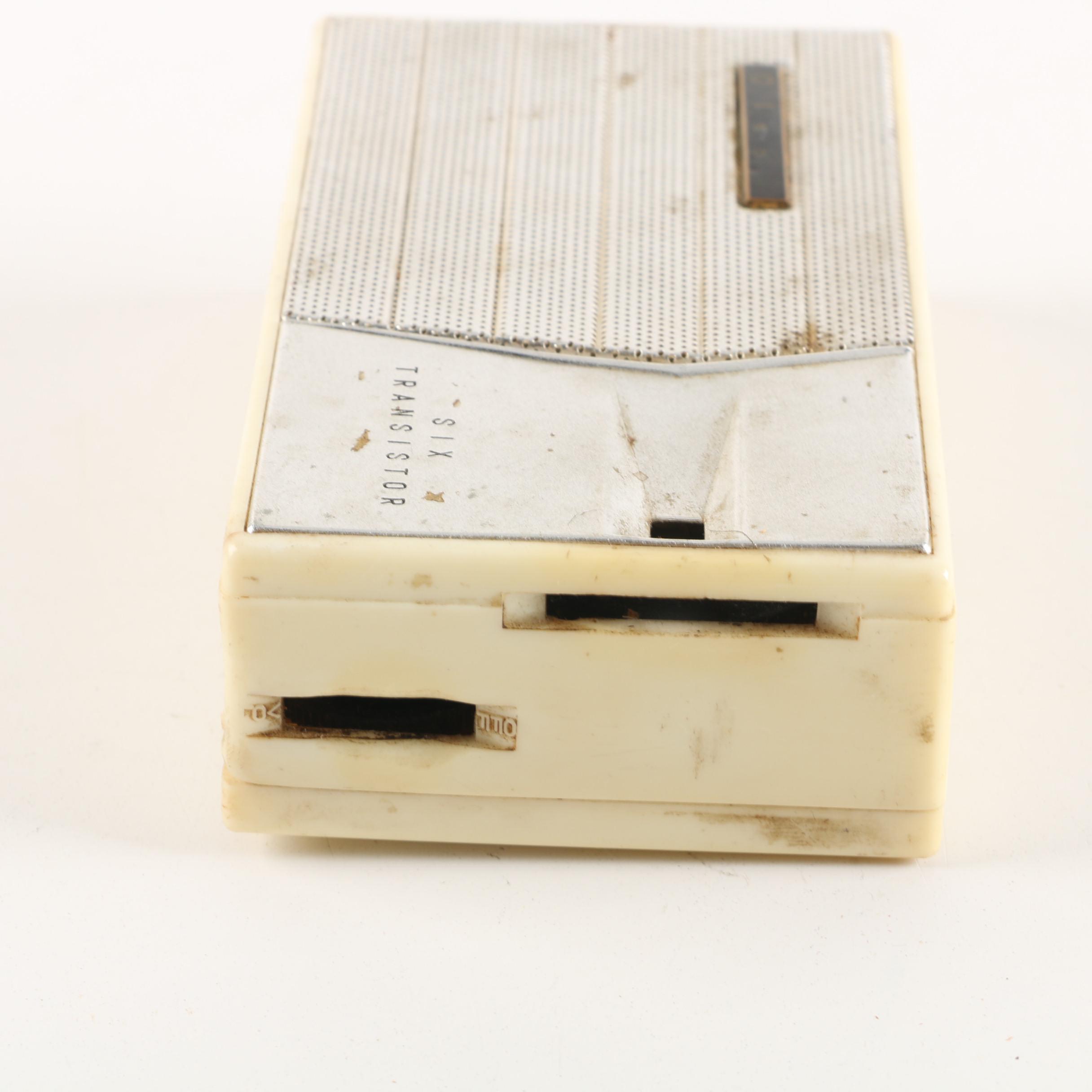 1970s Panasonic "The Spencer" Clock Radio and Other Transistor Radios