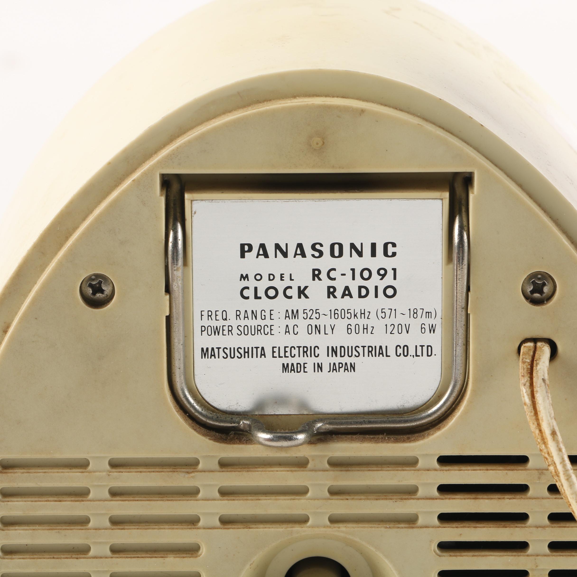 1970s Panasonic "The Spencer" Clock Radio and Other Transistor Radios