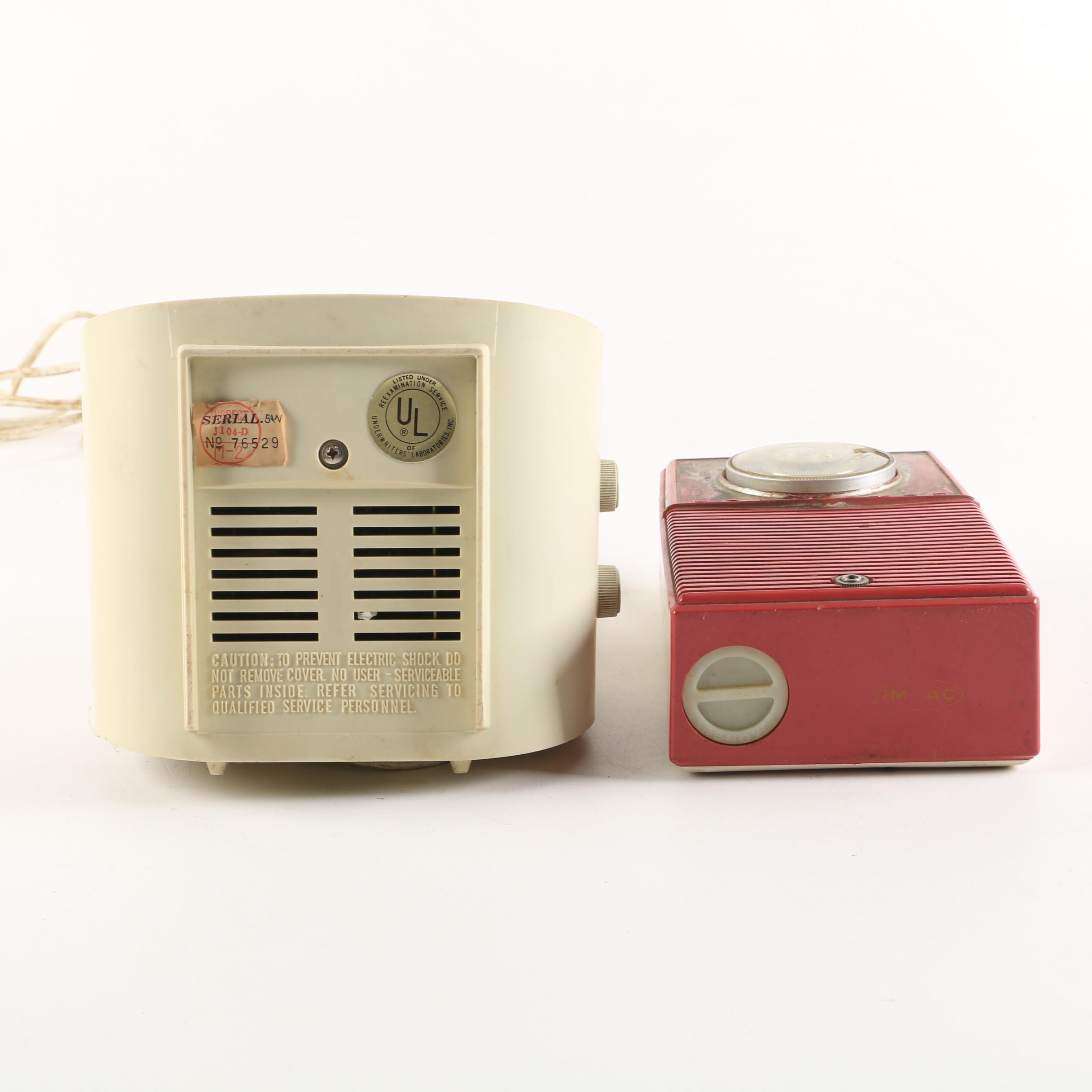 1970s Panasonic "The Spencer" Clock Radio and Other Transistor Radios