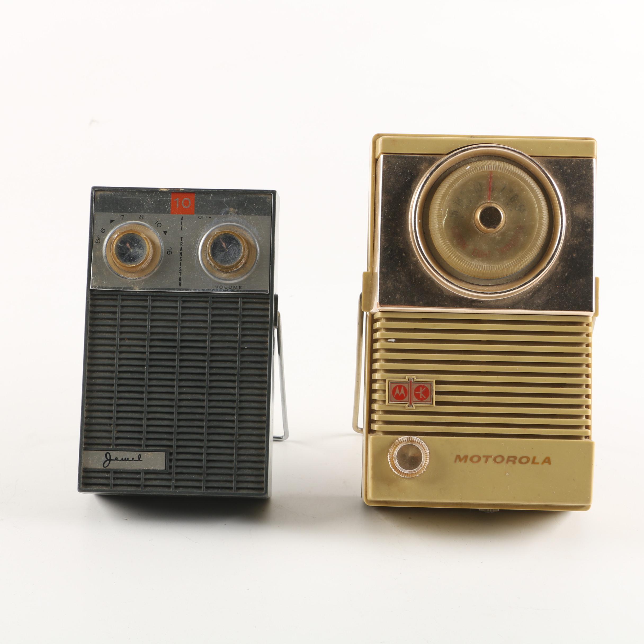 1970s Panasonic "The Spencer" Clock Radio and Other Transistor Radios