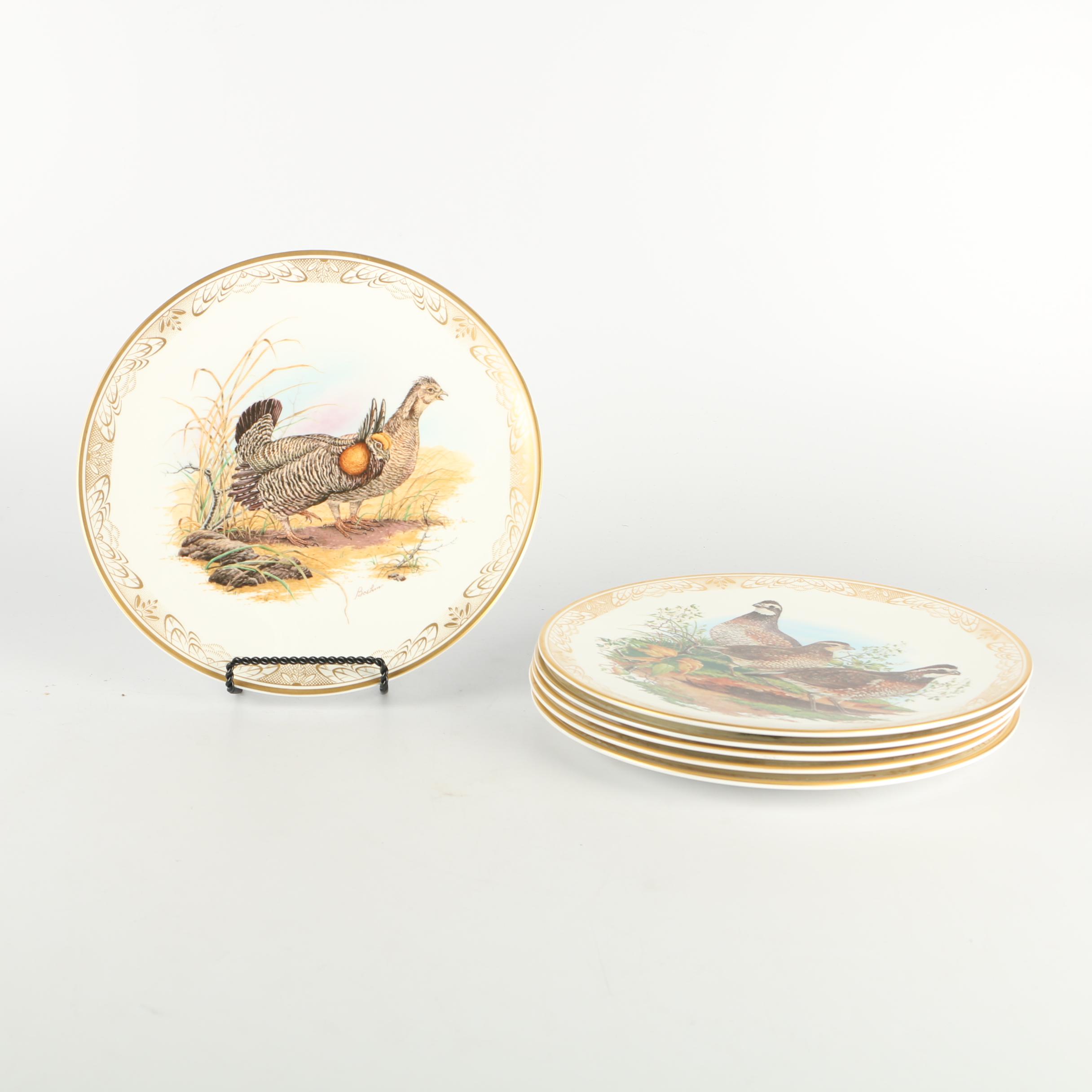 Boehm Studios "Game Birds of North America" Limited Collectible Plates c. 1984