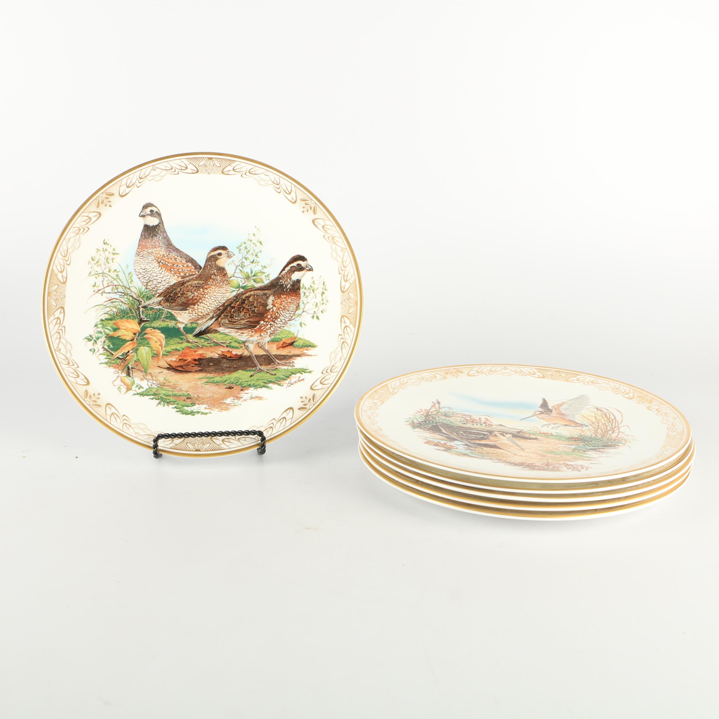 Boehm Studios "Game Birds of North America" Limited Collectible Plates c. 1984