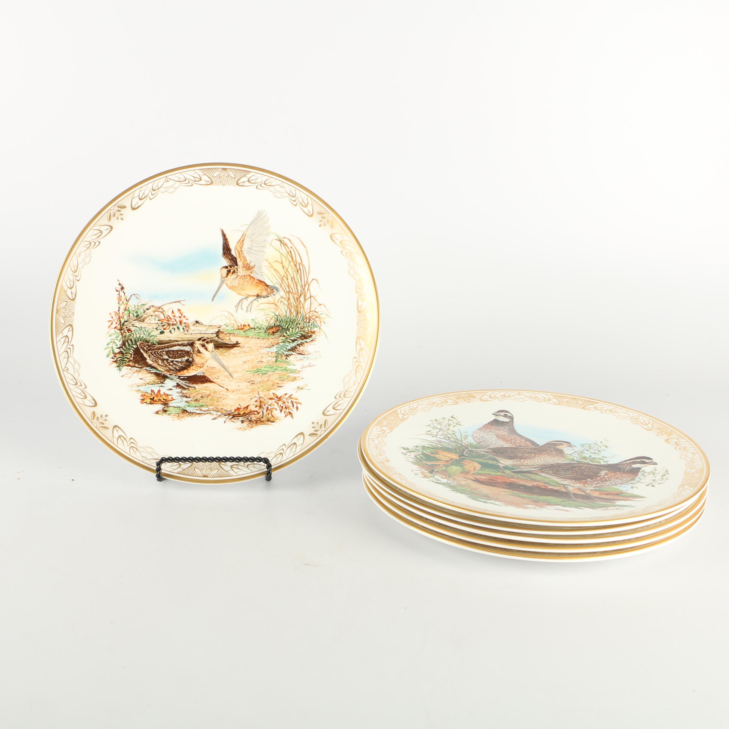 Boehm Studios "Game Birds of North America" Limited Collectible Plates c. 1984