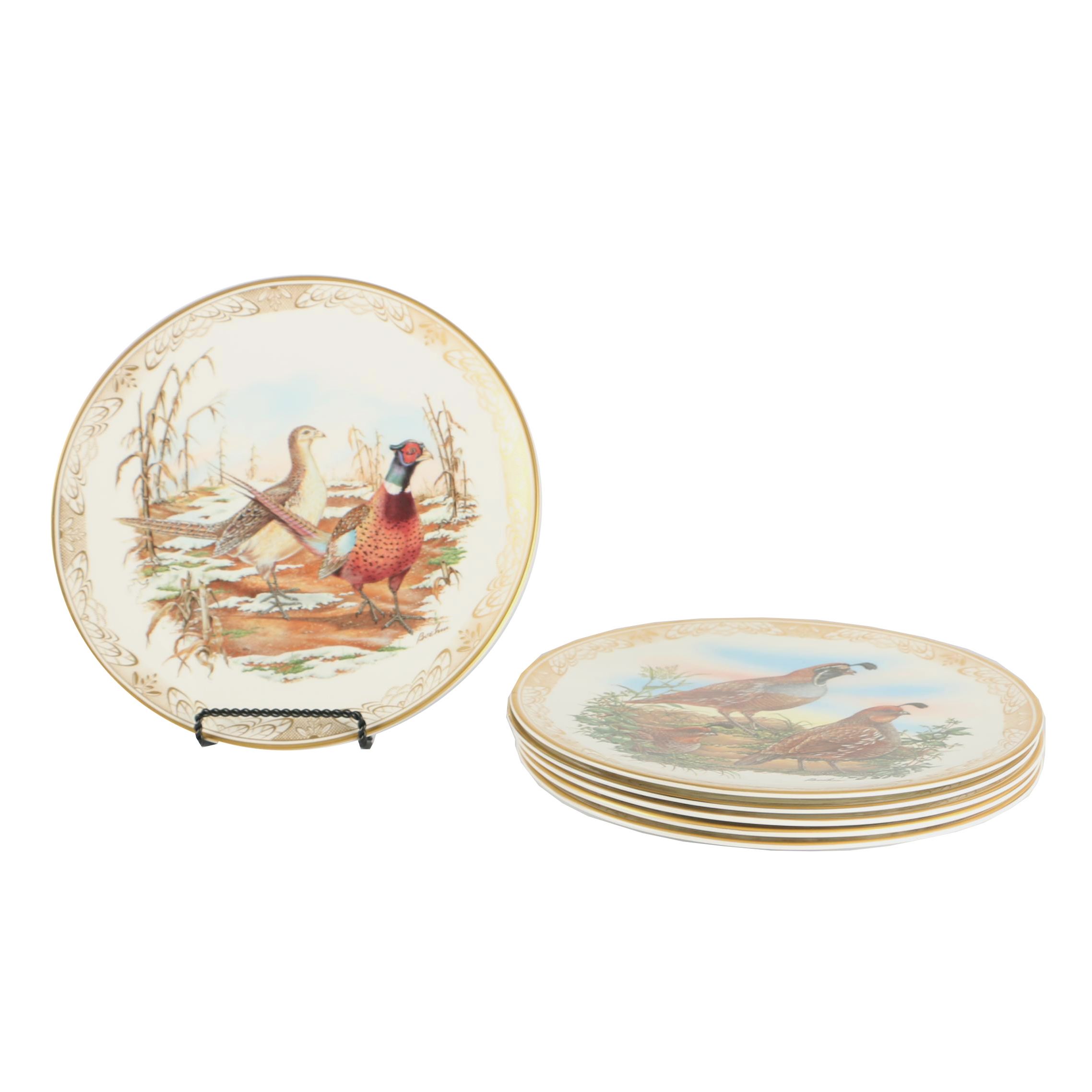 Boehm Studios "Game Birds of North America" Limited Collectible Plates c. 1984