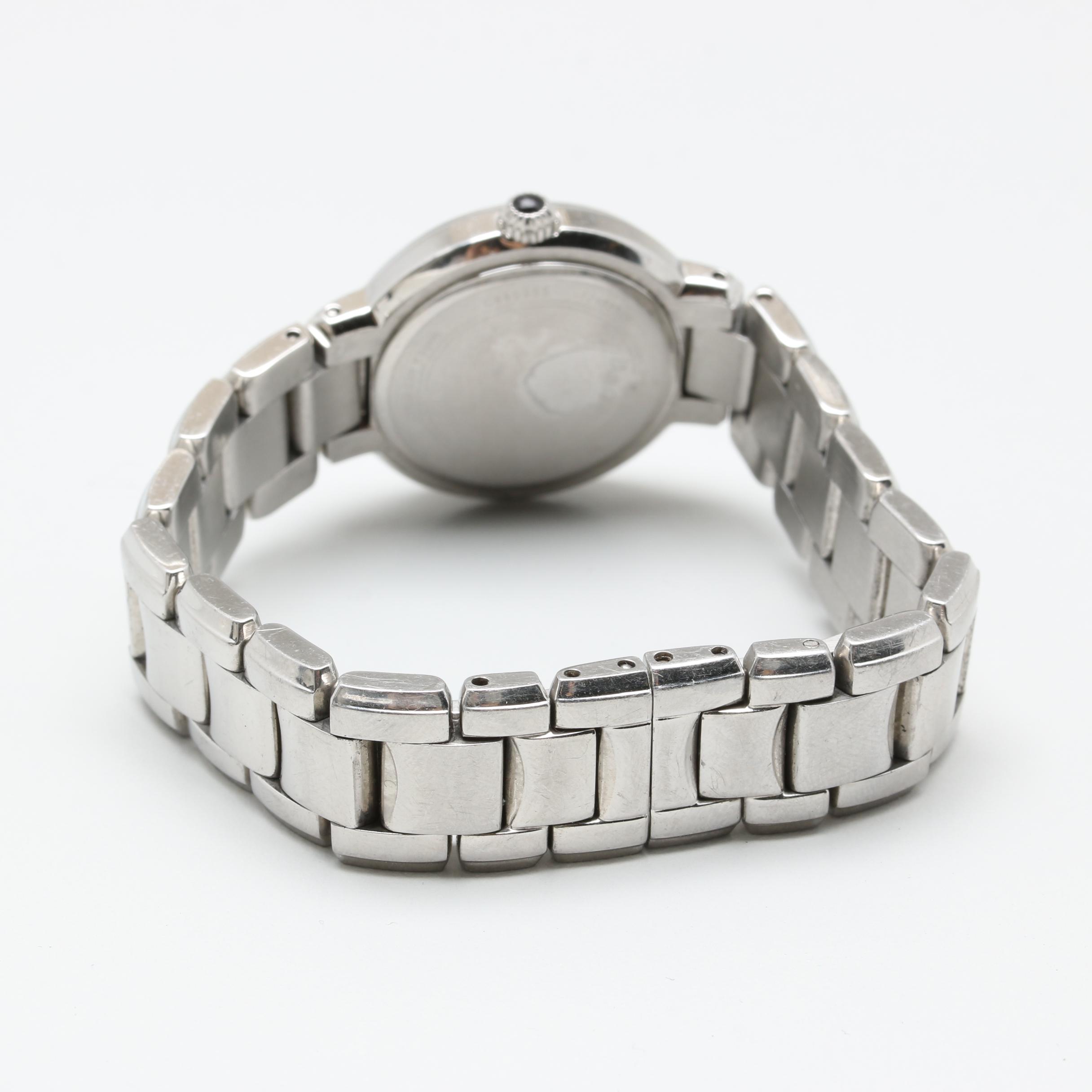 Bulova Stainless Steel Diamond and Mother of Pearl Watch