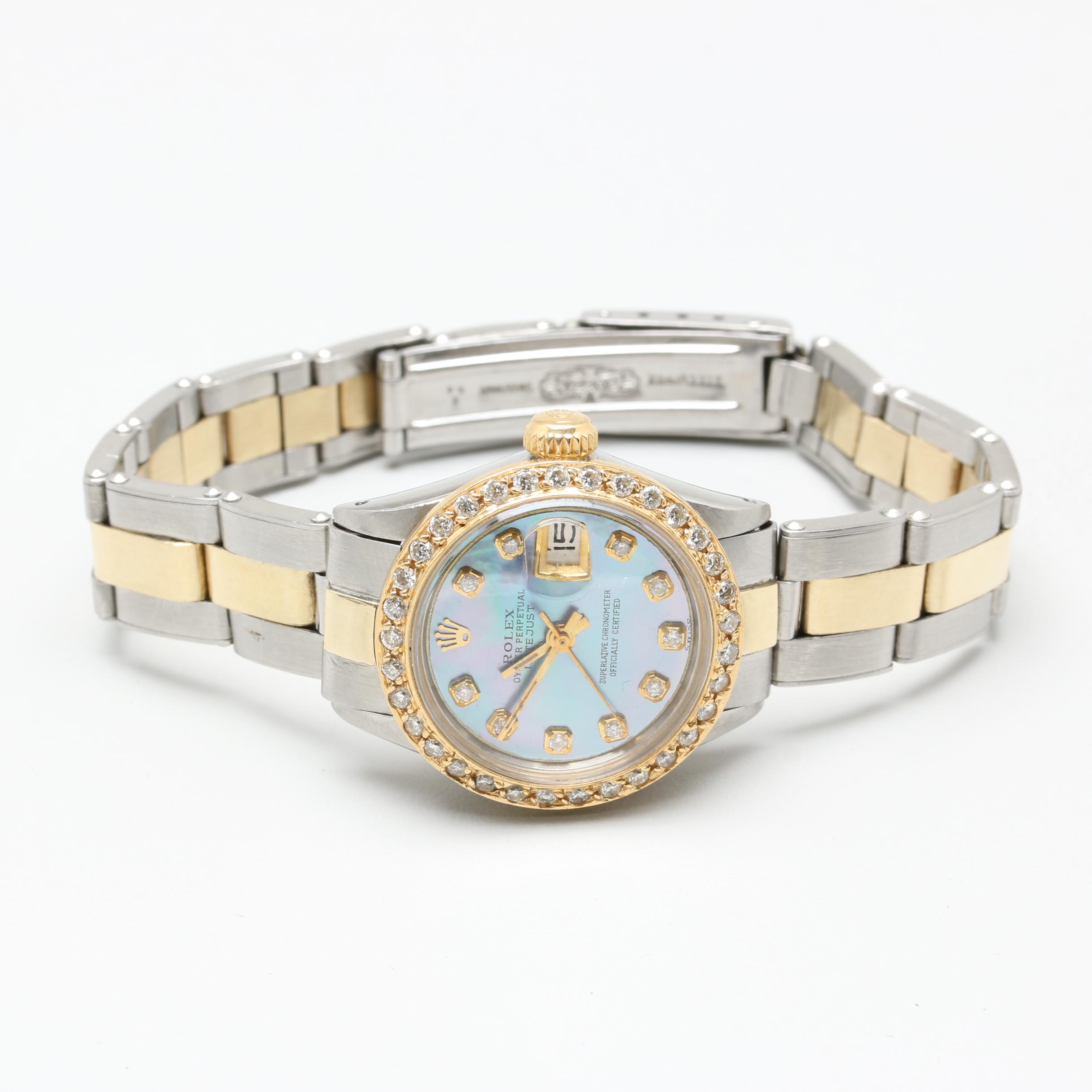 1966 Rolex Oyster Datejust Stainless, 14K and 18K Gold Diamond Watch