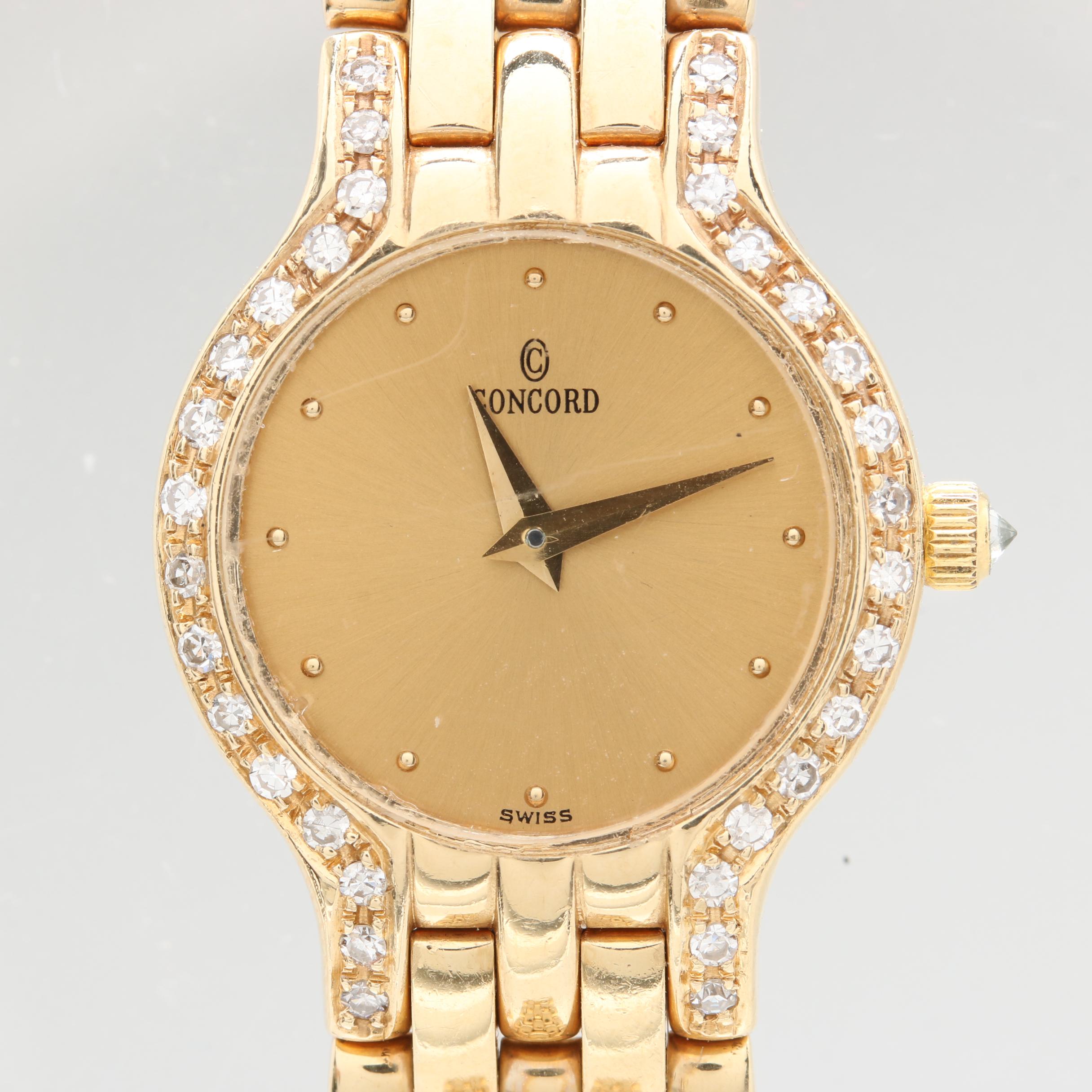 Concord 14K Yellow Gold Diamond Watch