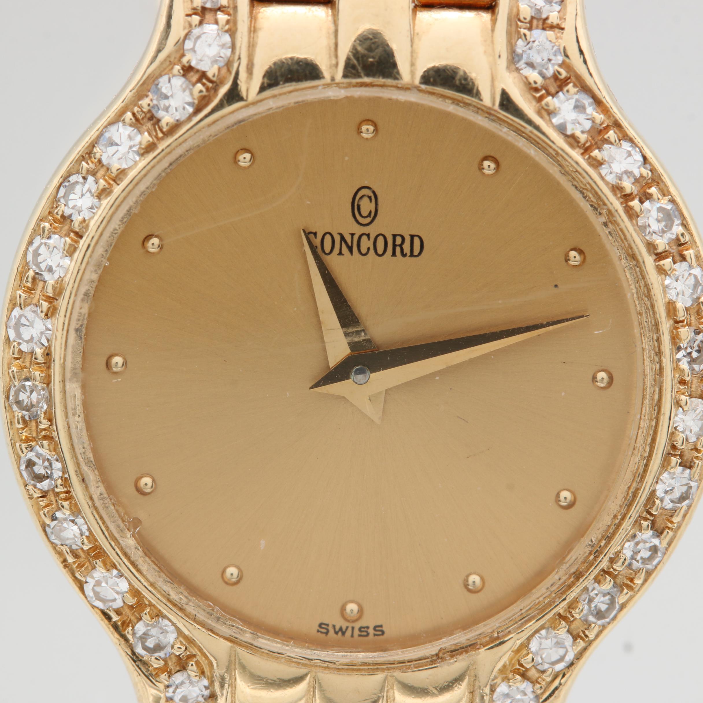 Concord 14K Yellow Gold Diamond Watch