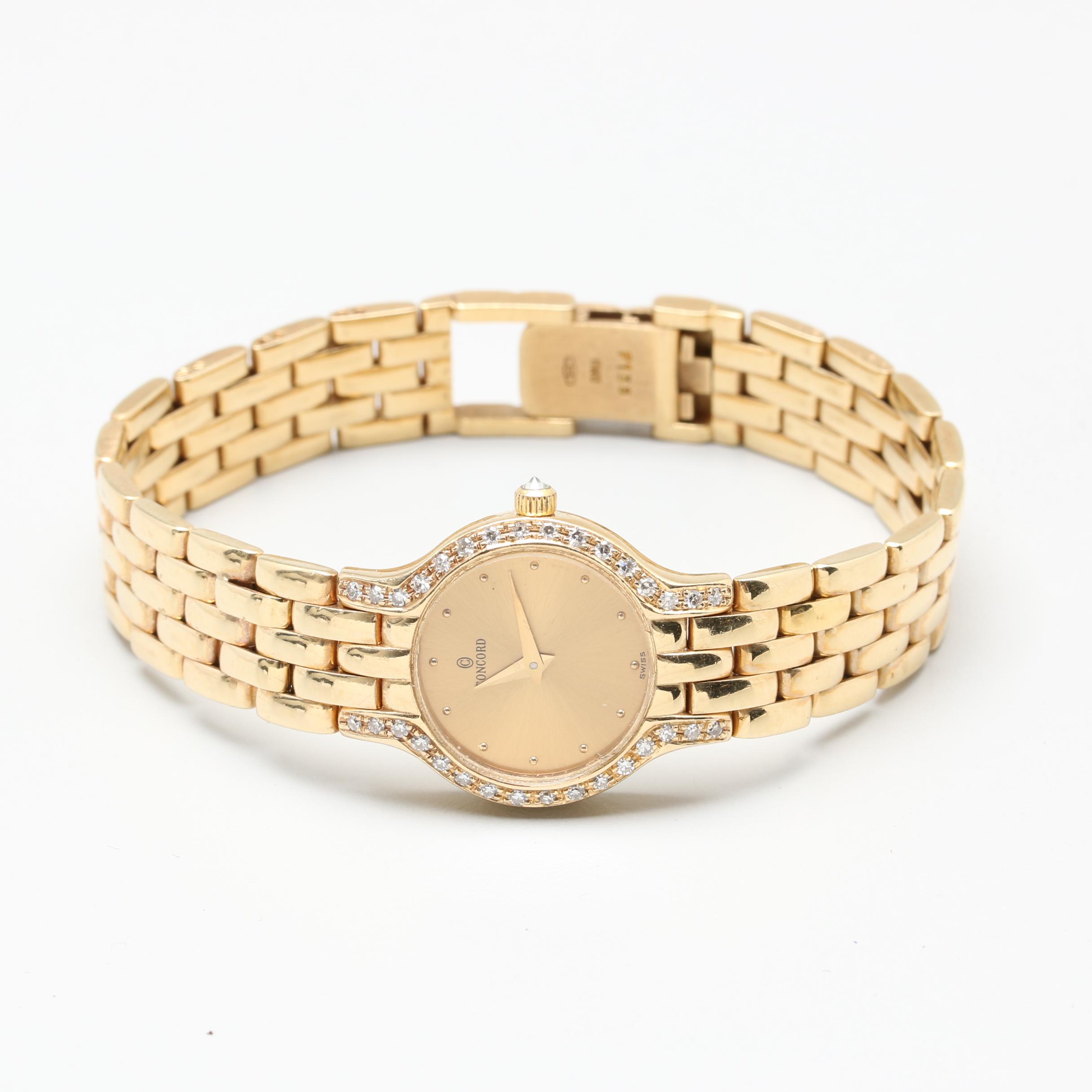 Concord 14K Yellow Gold Diamond Watch