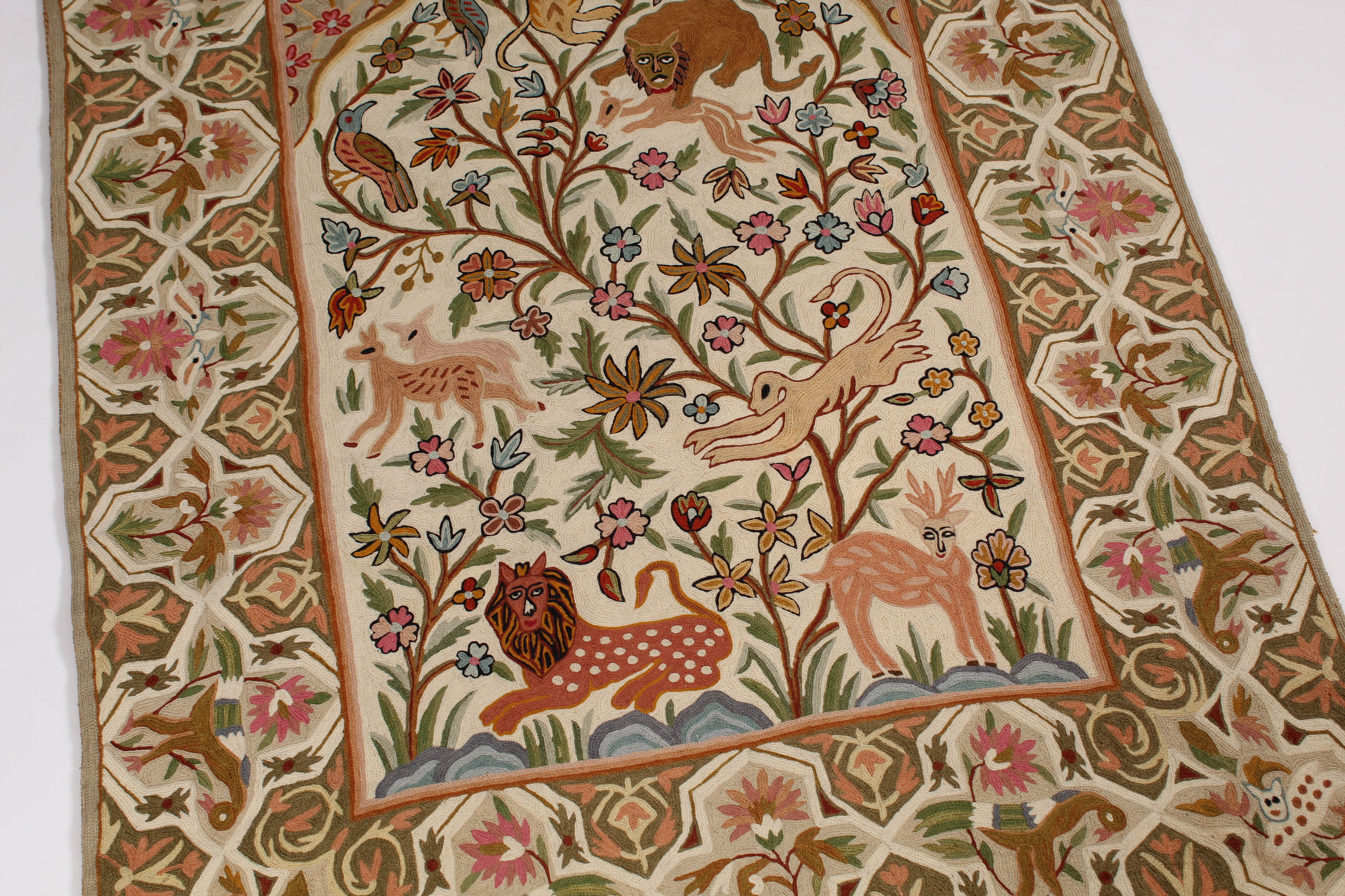 Inscribed Woven Persian Soumak Pictorial Tapestry