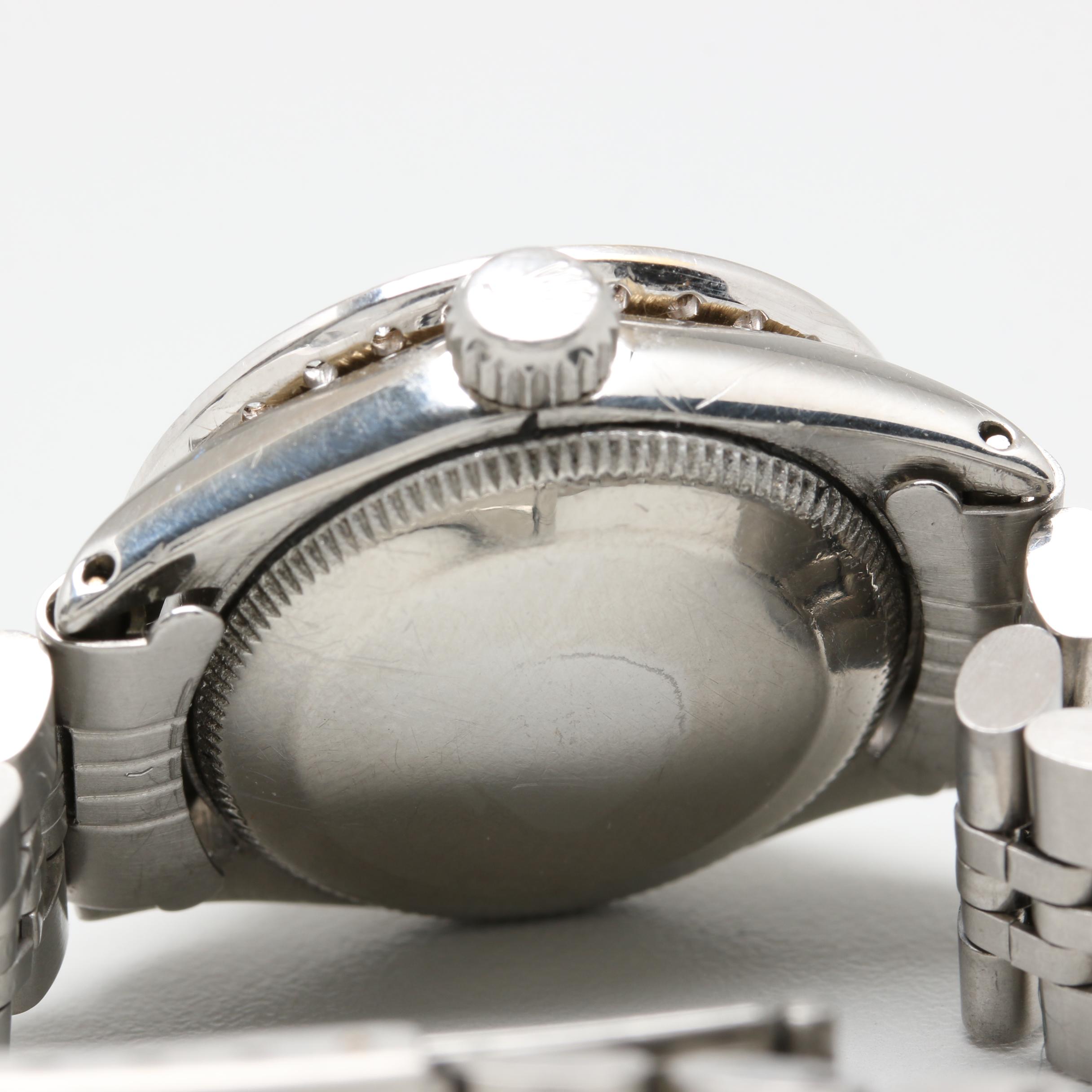 1962 Rolex Oyster Perpetual Datejust Stainless Steel 0.90 CTW Diamond Watch