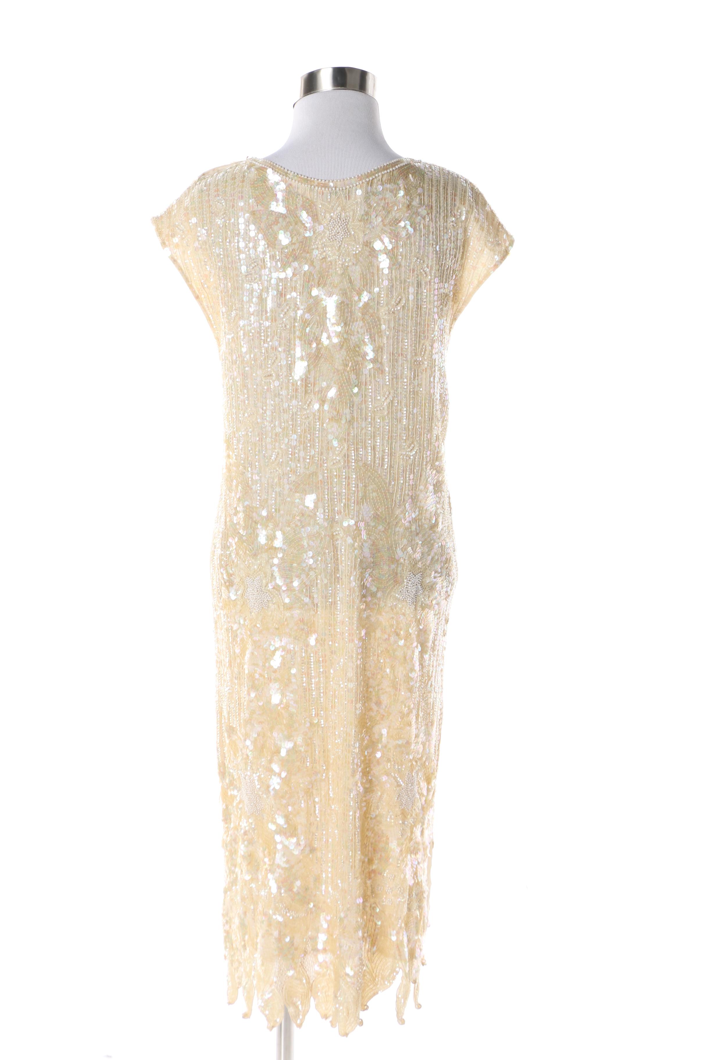 Women's Vintage Metamorphosis Embellished Silk Cocktail Dress