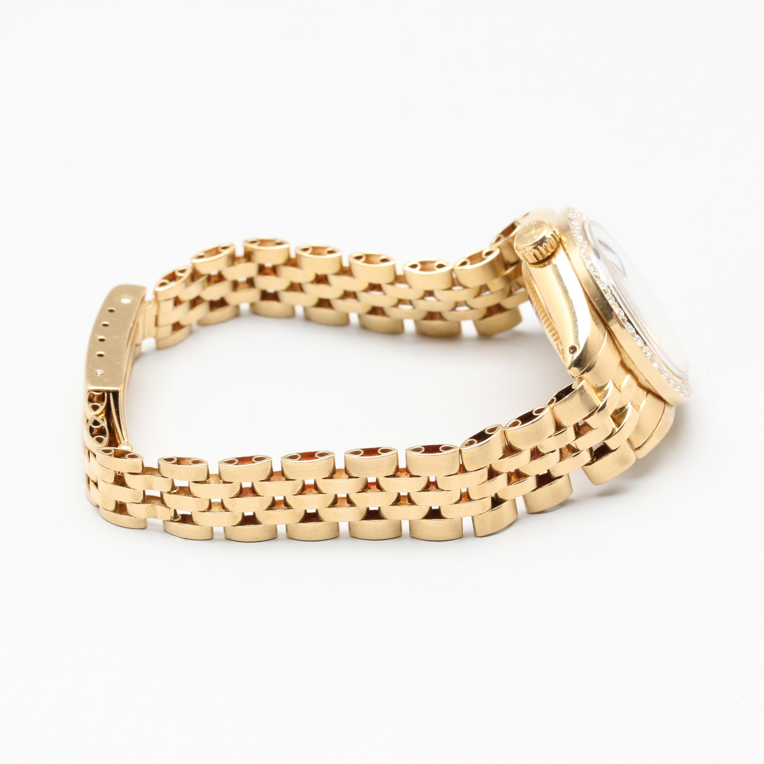 1979 Rolex Datejust 18K Yellow Gold 1.15 CTW Diamond Watch