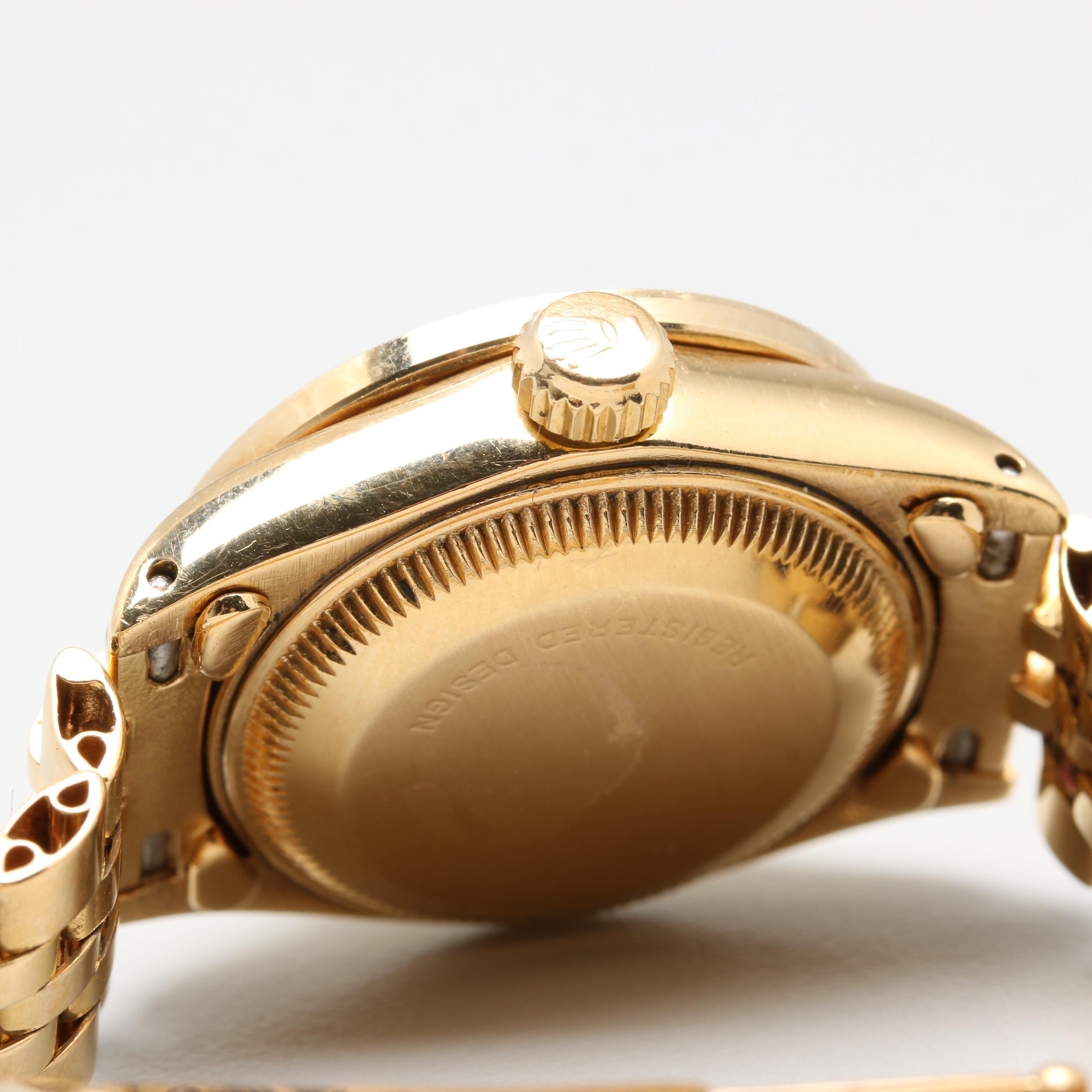 1979 Rolex Datejust 18K Yellow Gold 1.15 CTW Diamond Watch