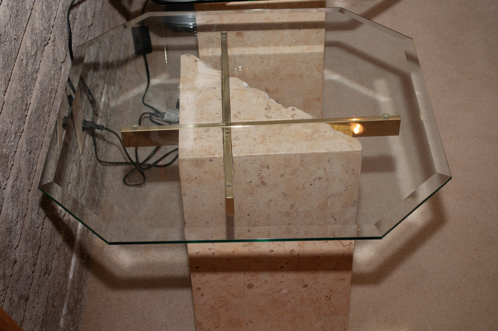 Contemporary Glass Top Side Tables