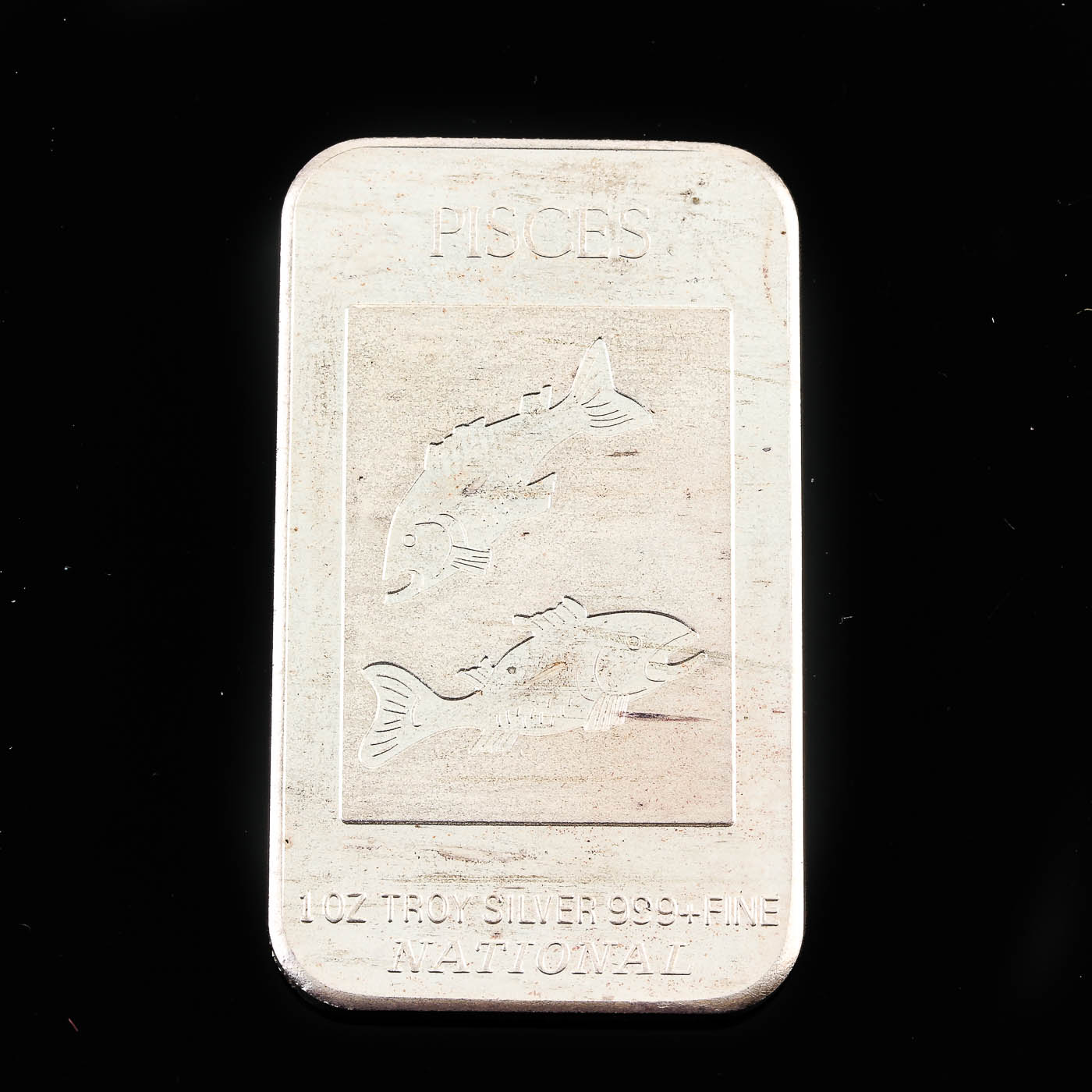 Pisces/Astrology-Themed 1 Troy Oz. Fine Silver Ingot