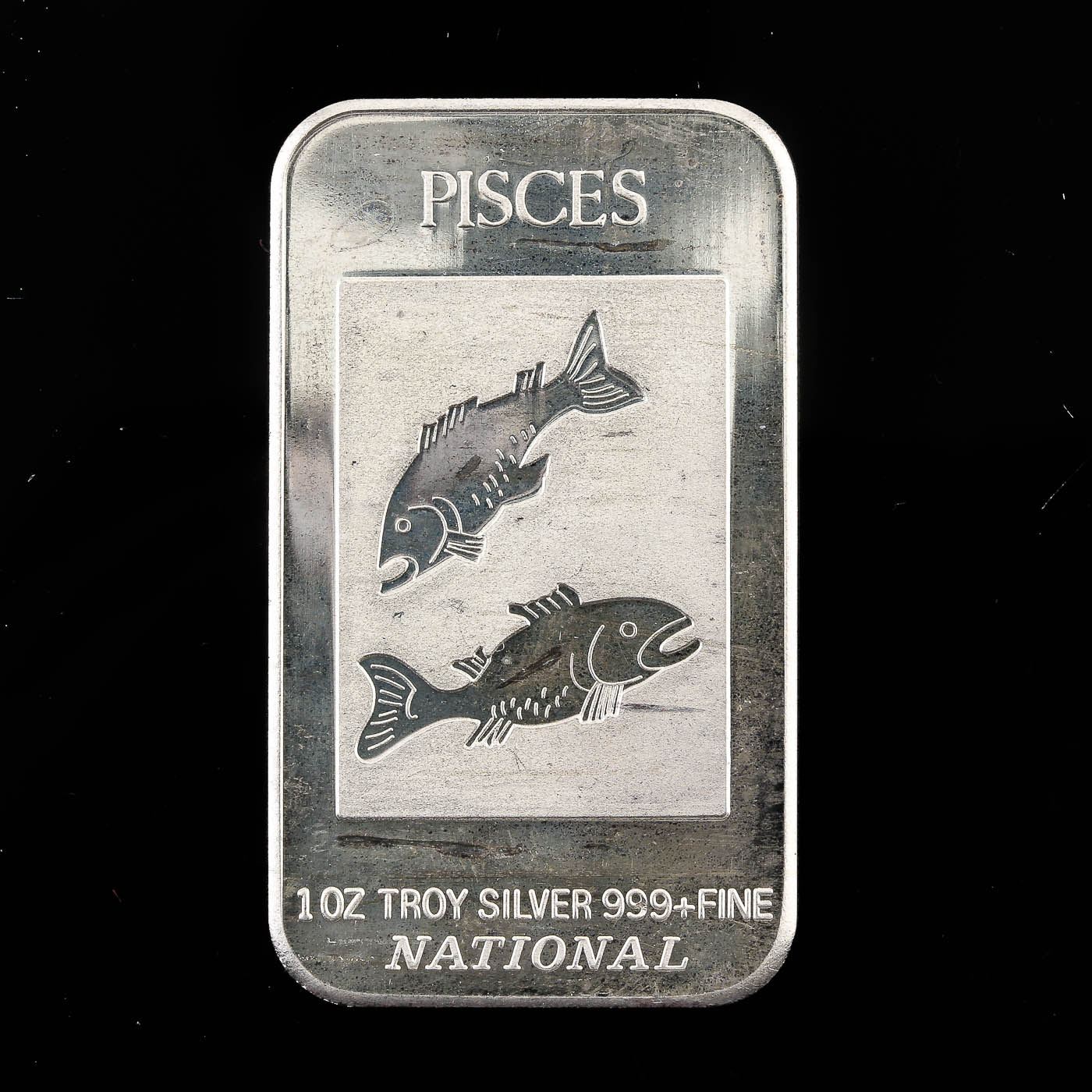 Pisces/Astrology-Themed 1 Troy Oz. Fine Silver Ingot