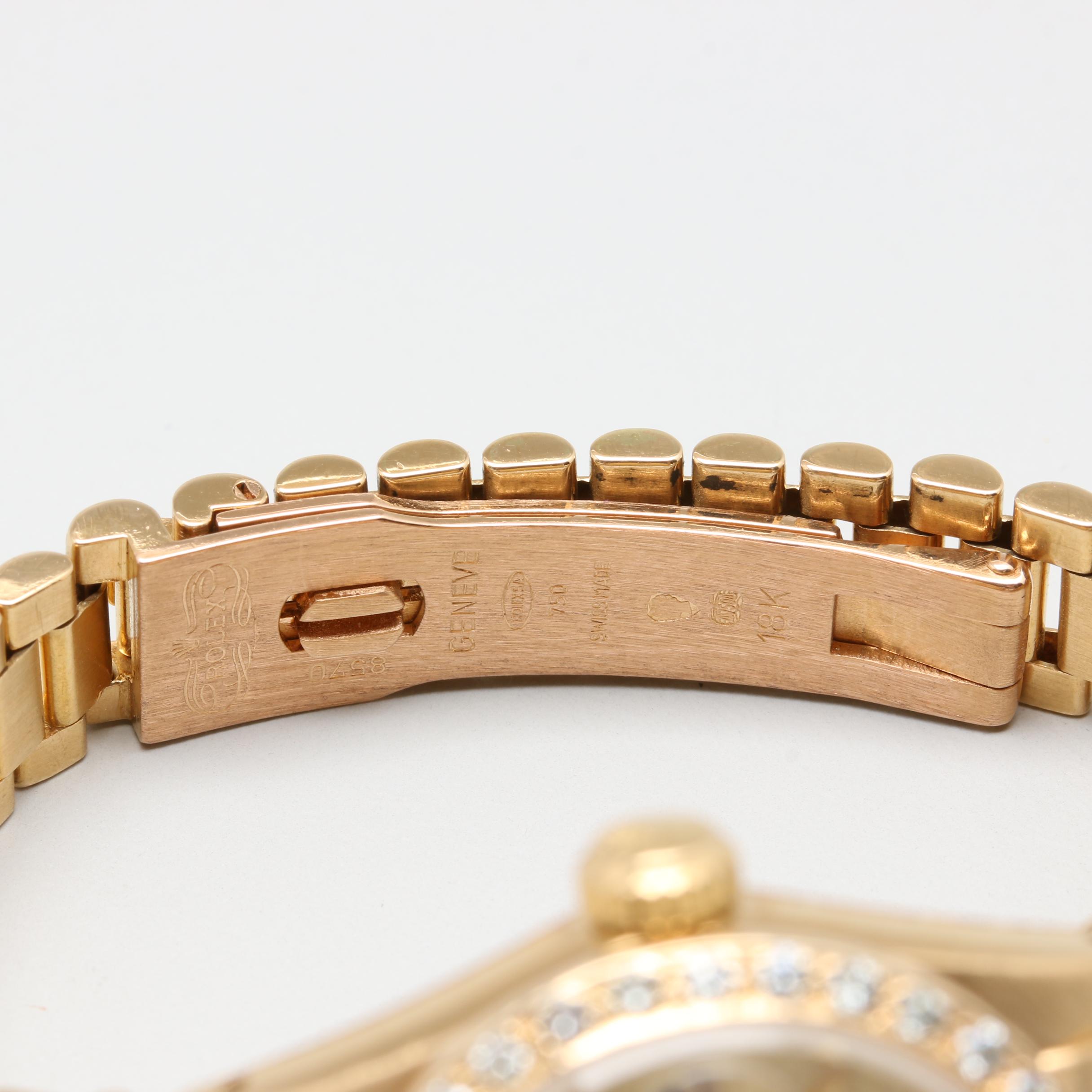 1981 Rolex Oyster Perpetual Datejust 18K Yellow Gold Diamond Watch