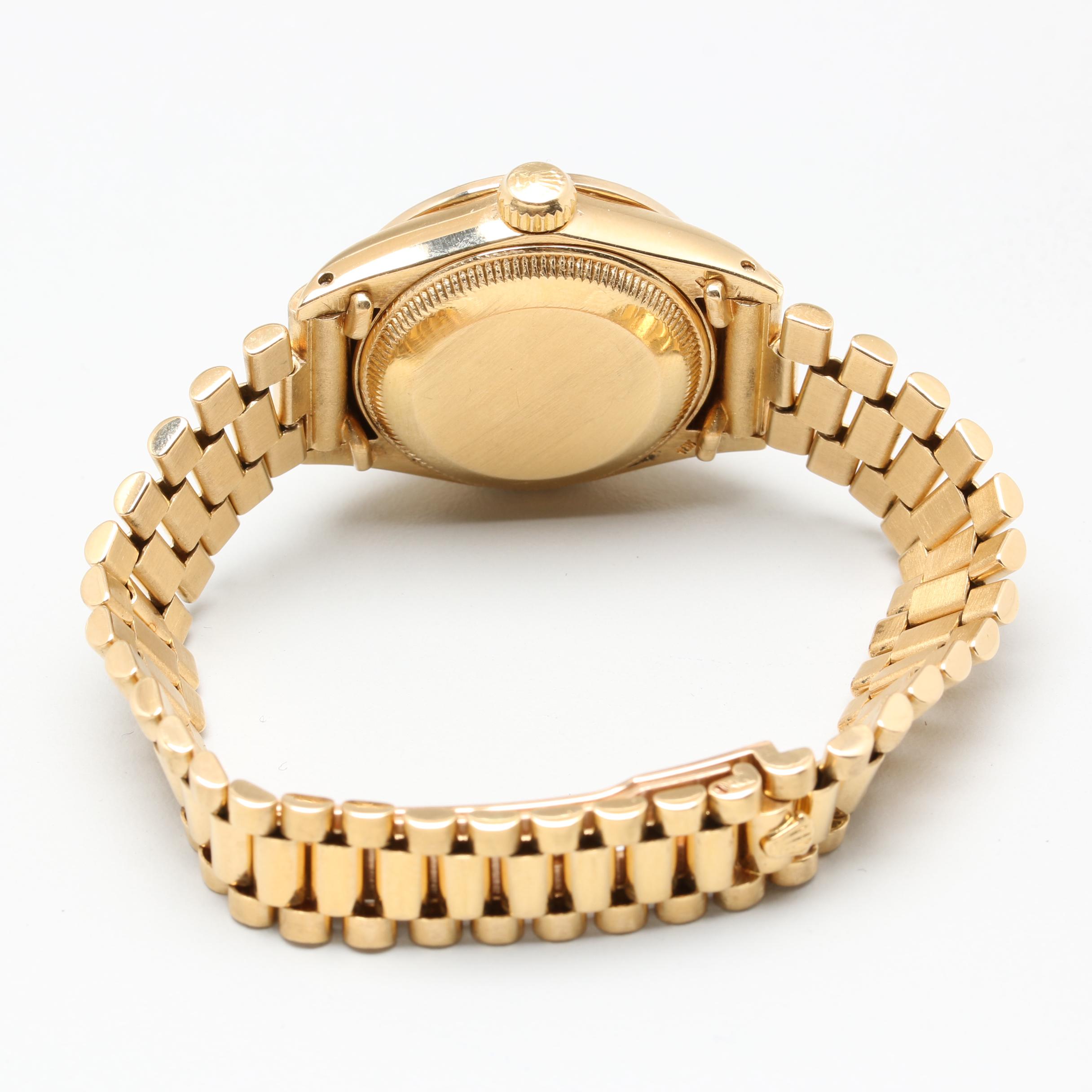 1981 Rolex Oyster Perpetual Datejust 18K Yellow Gold Diamond Watch