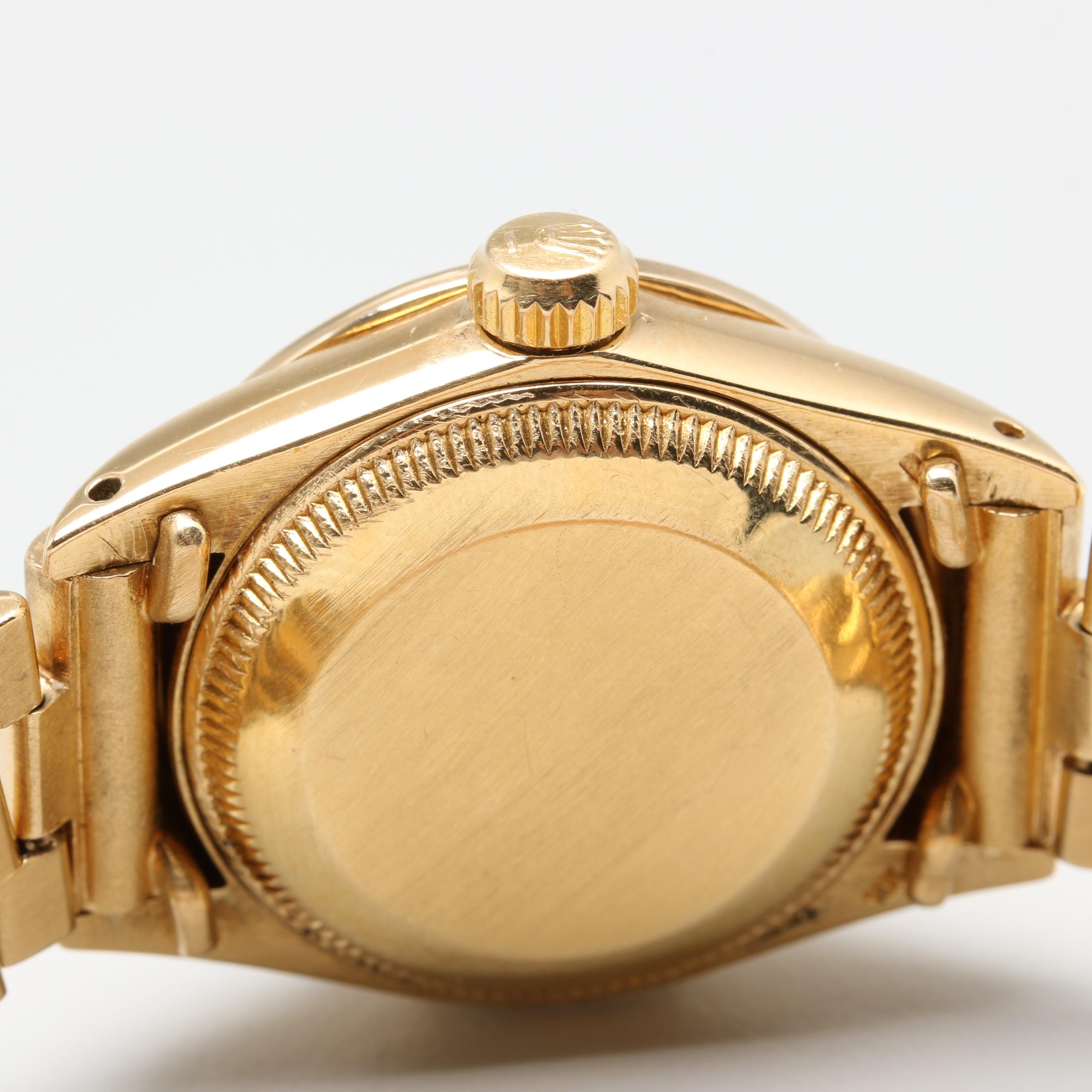 1981 Rolex Oyster Perpetual Datejust 18K Yellow Gold Diamond Watch