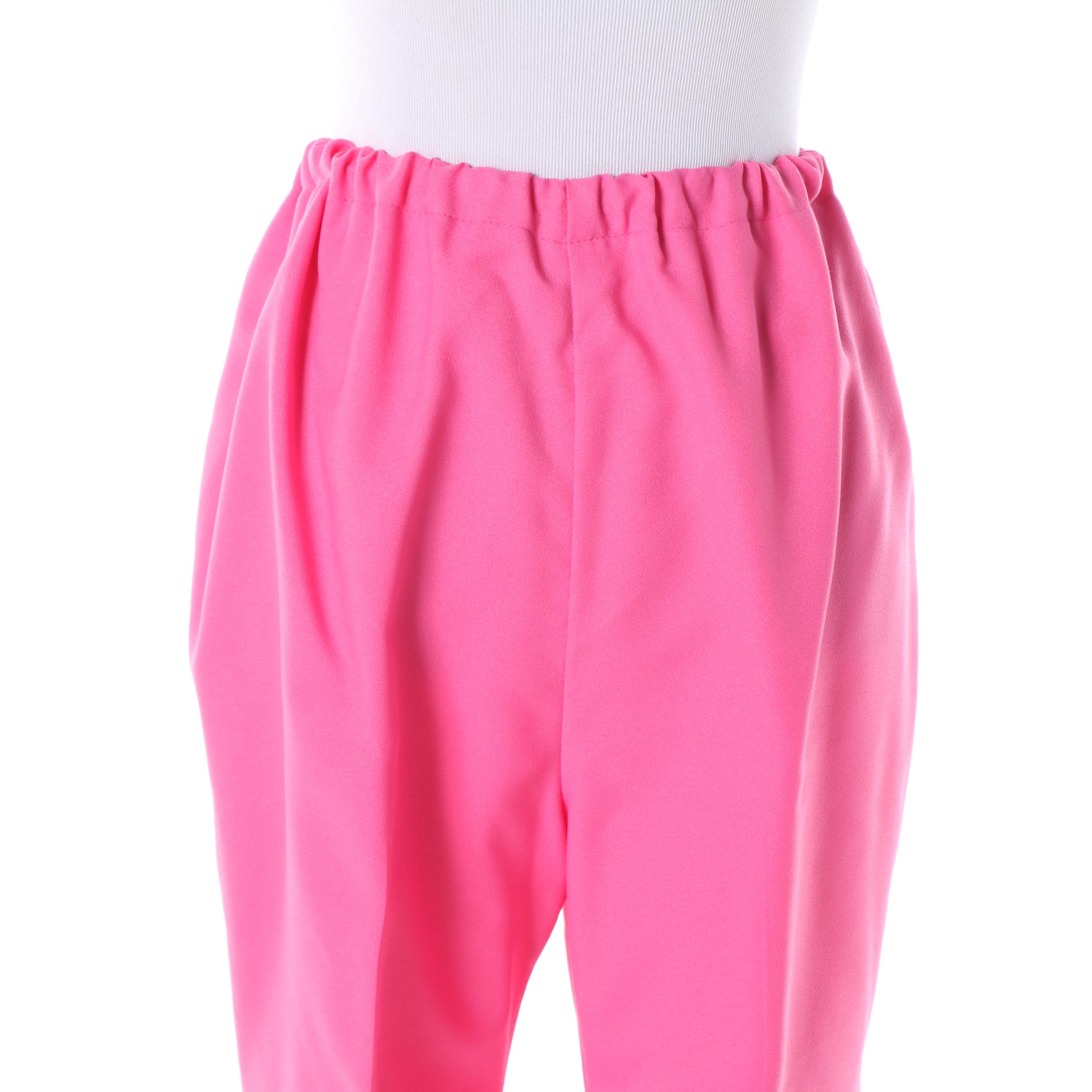 Circa 1960s Coco California Pink Tunic and Pants Evening Ensemble with Duster