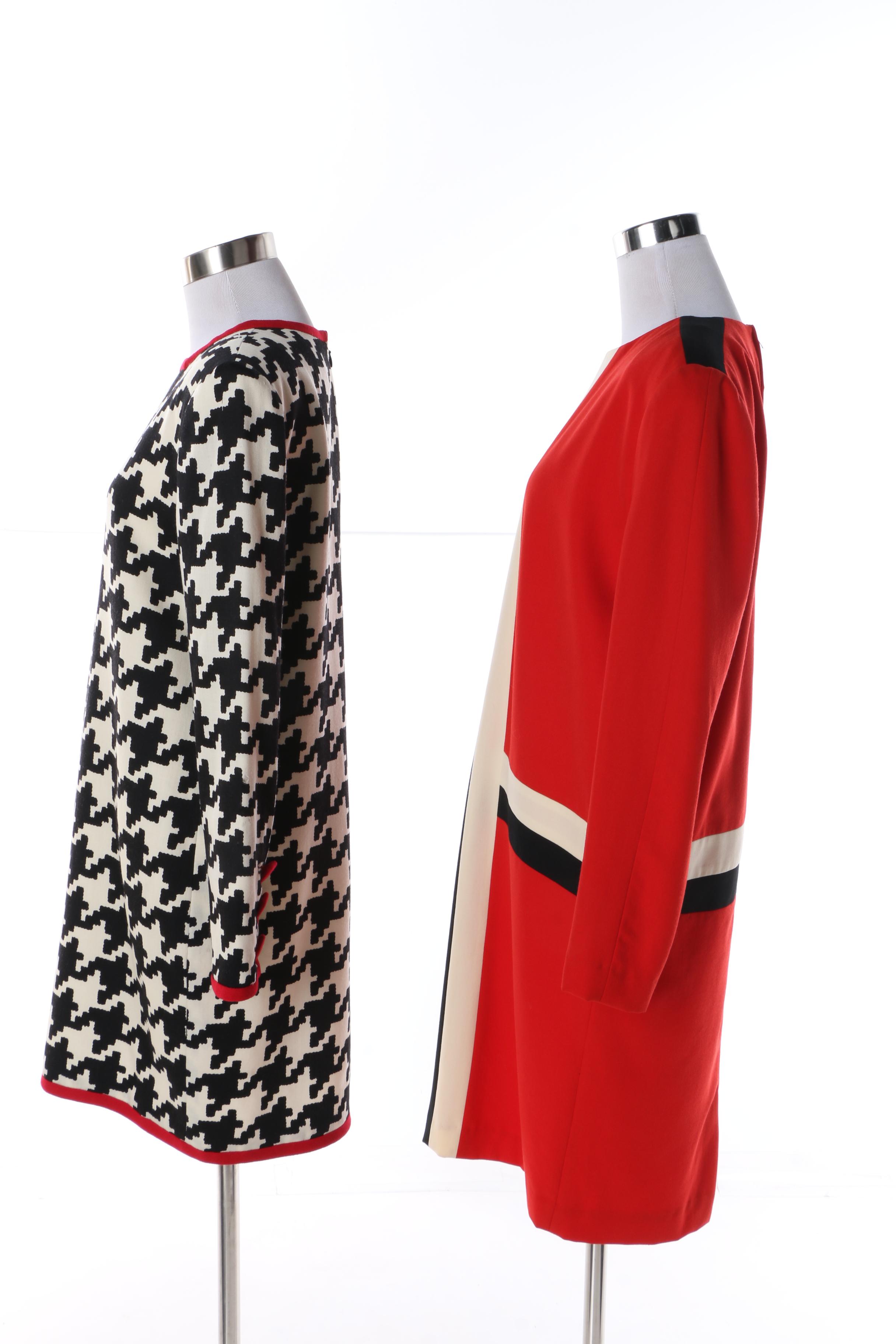 1980s Chetta B and Stanley Platos Martin Ross Wool Dresses