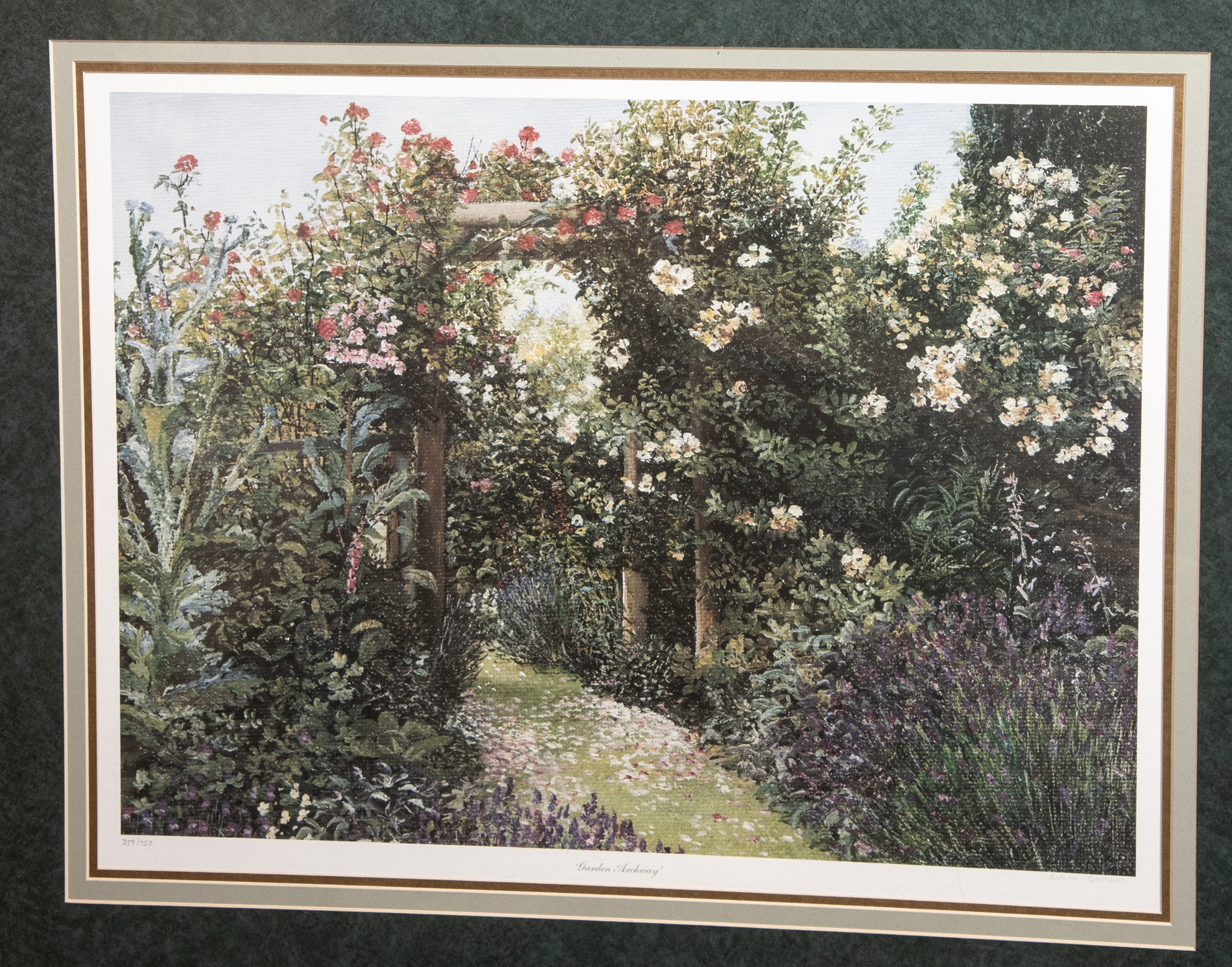 Elaine Broadley Limited Edition "Garden Archway" Offset Lithograph