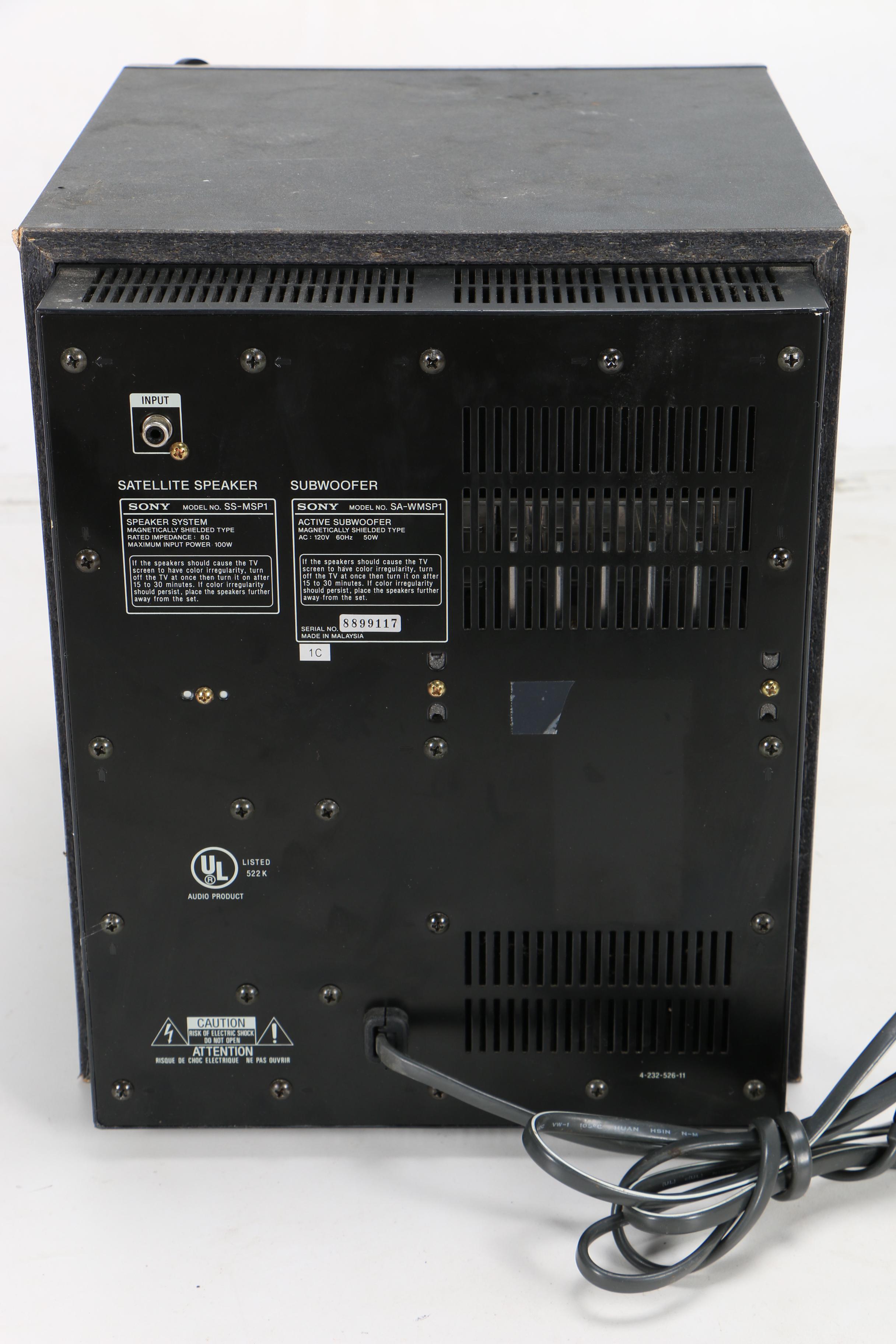 Sony SA-WMSP1 Powered Subwoofer