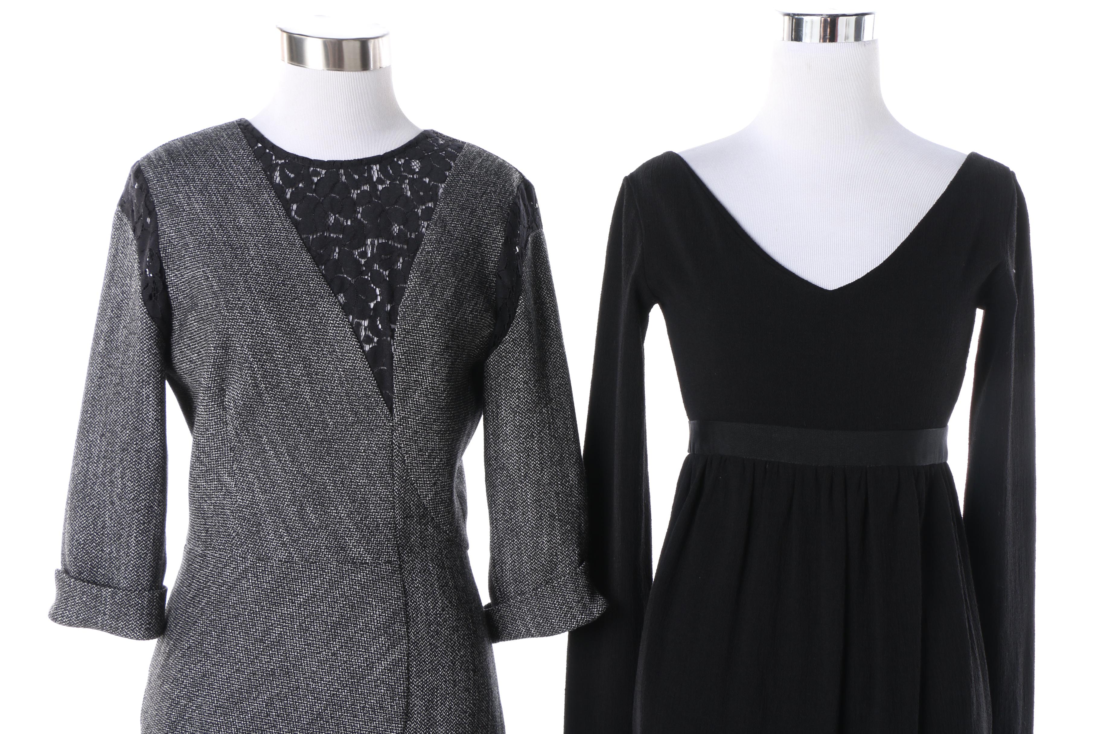 Women's Romeo Gigli and Black Halo Wool Blend Dresses