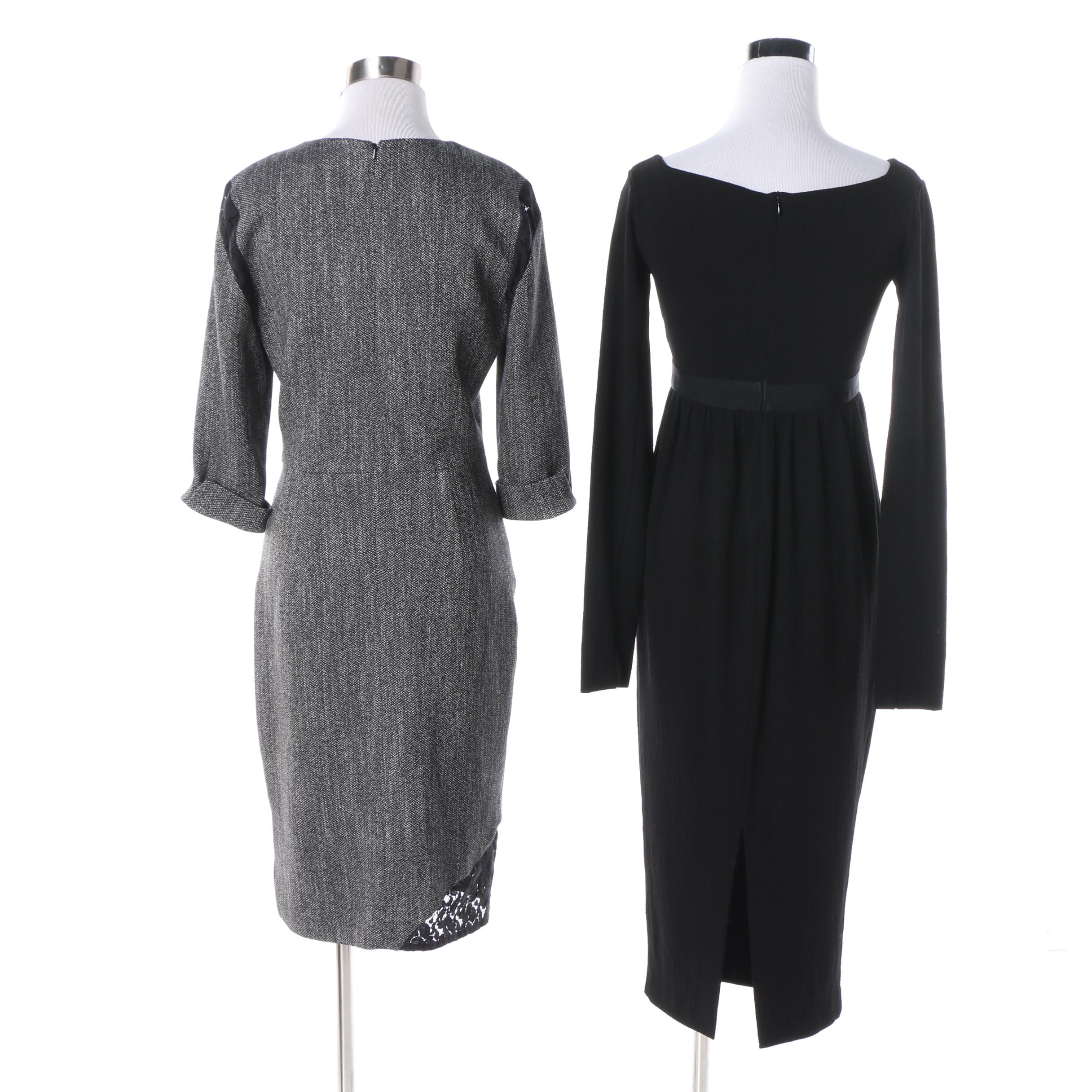 Women's Romeo Gigli and Black Halo Wool Blend Dresses