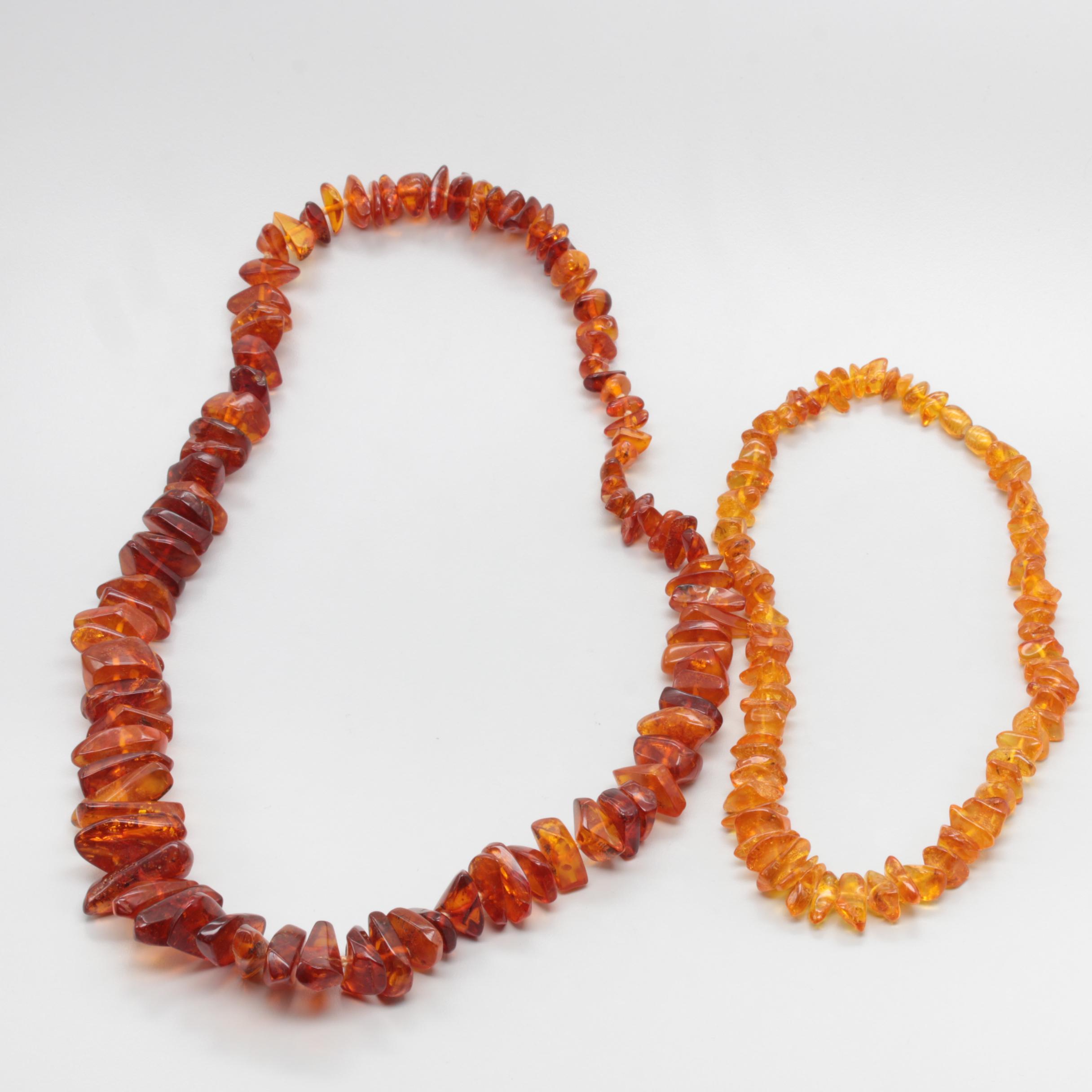 Amber Beaded Necklaces